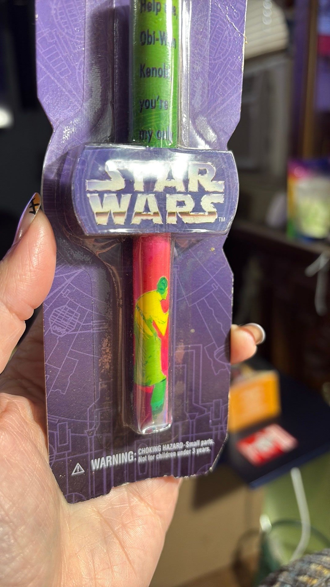Mead Star Wars Writing Pen 1996 Sealed Princess Leia w/quote Non-Toxic Ink