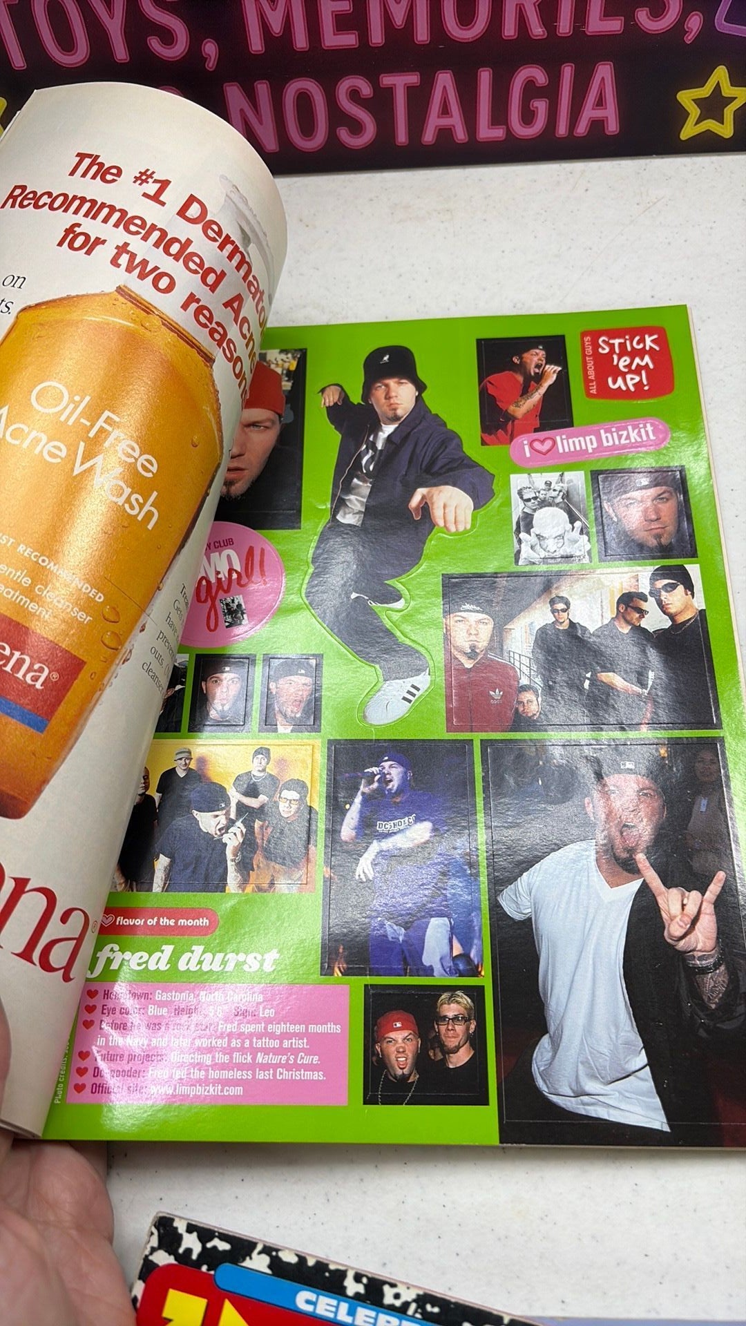 B3- CosmoGirl Magazine Vintage May 2000, 'N SYNC, Limp Bizkit Stickers