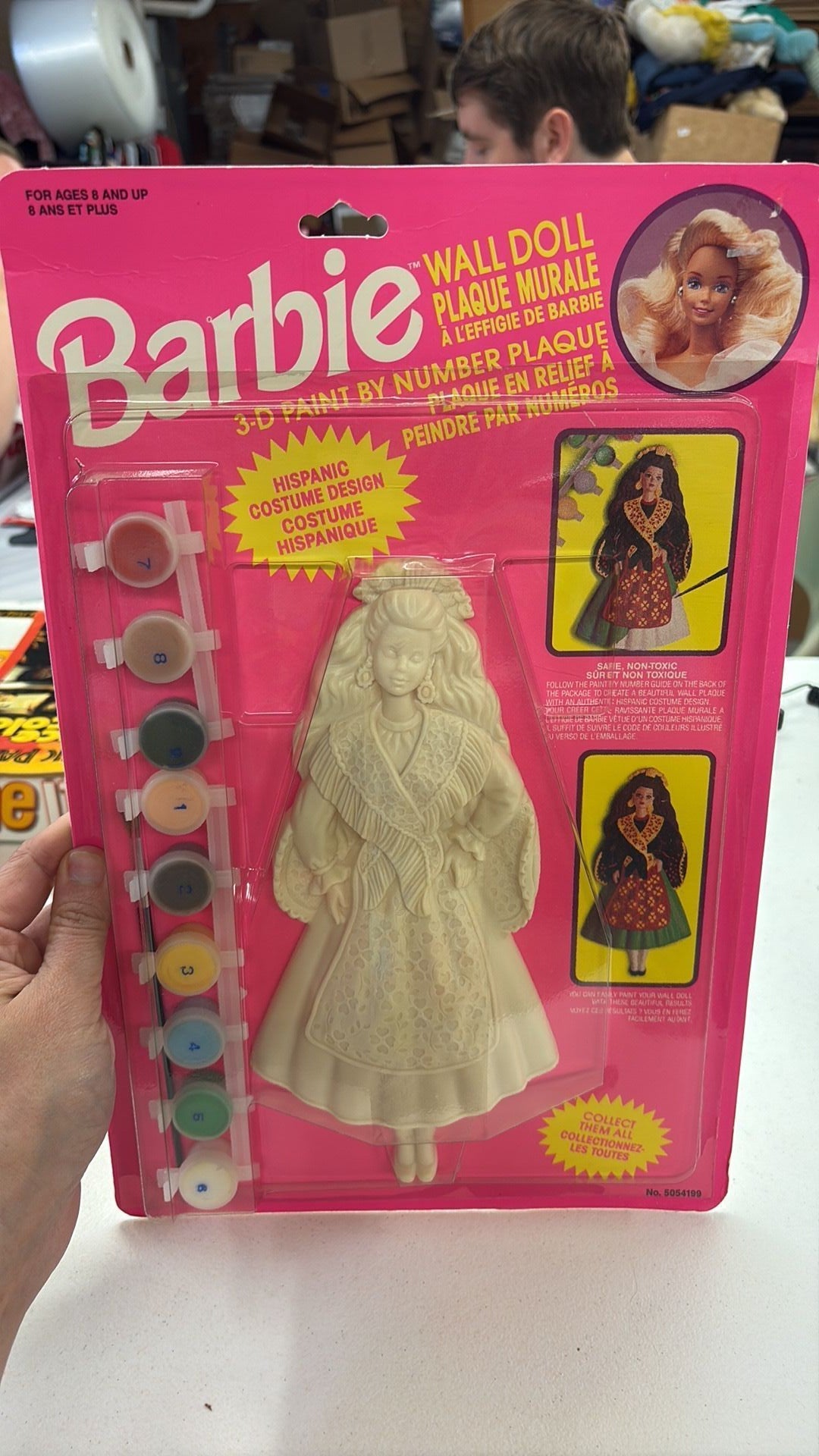 S3- 1994 Barbie Wall Doll 3-D Paint by Number Plaque kit Sealed