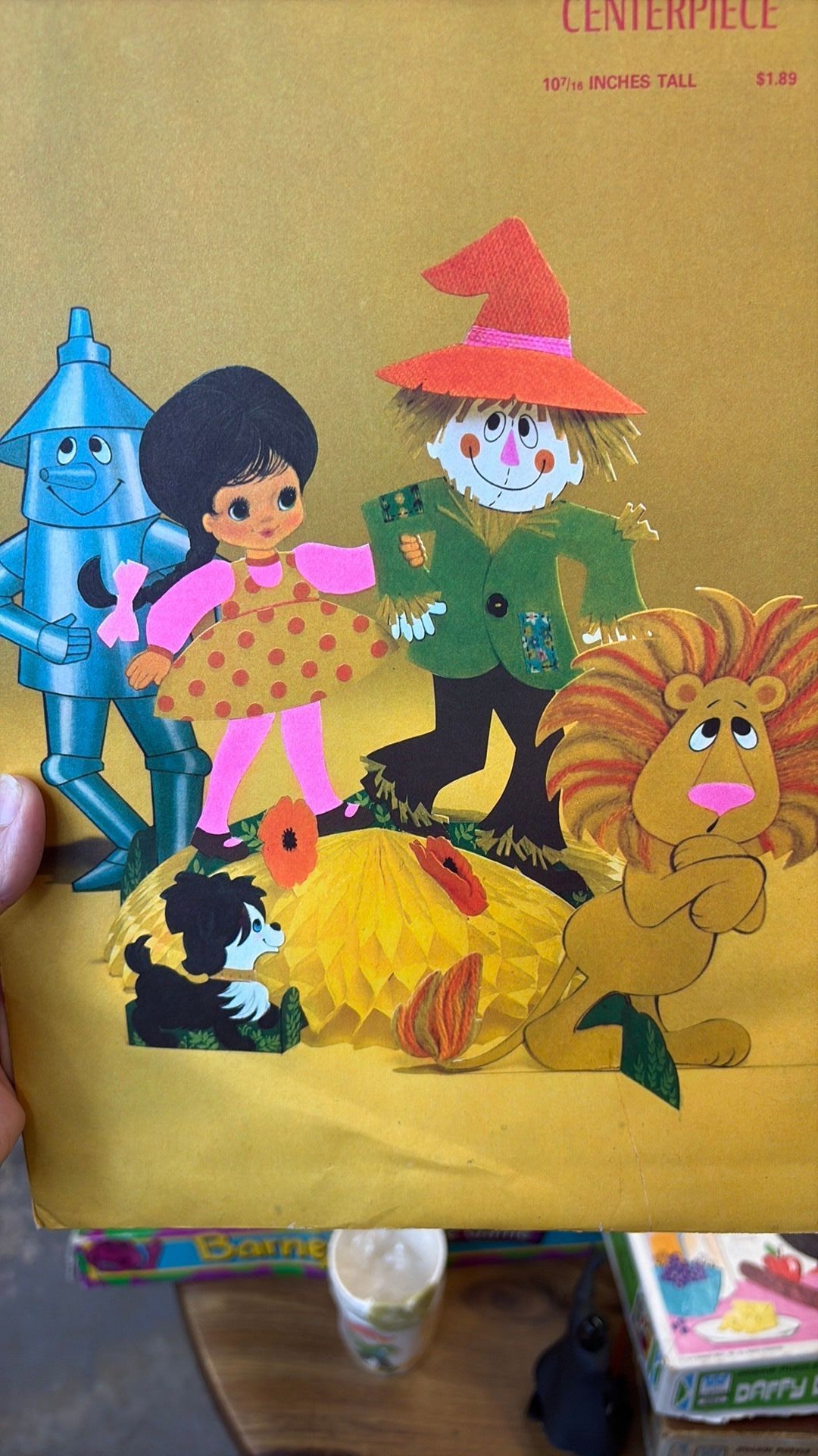 12C- 1960s-70s Wizard of Oz Cardboard Centerpiece by Ambassador/Hallmark