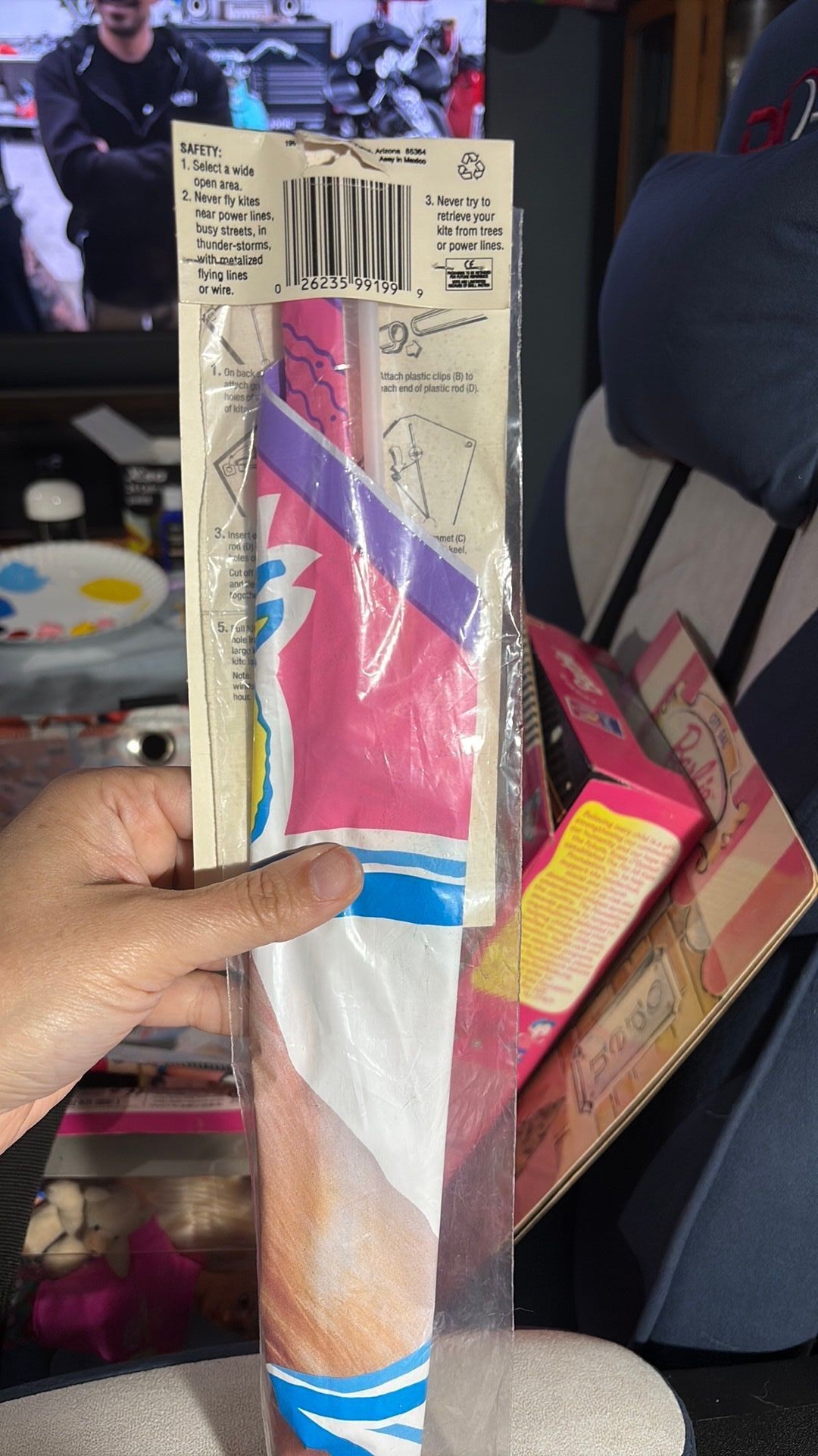 14D- Sealed Vintage 1993 Mattel Barbie Easy Flyer Diamond Kite Spectra Star Unopened