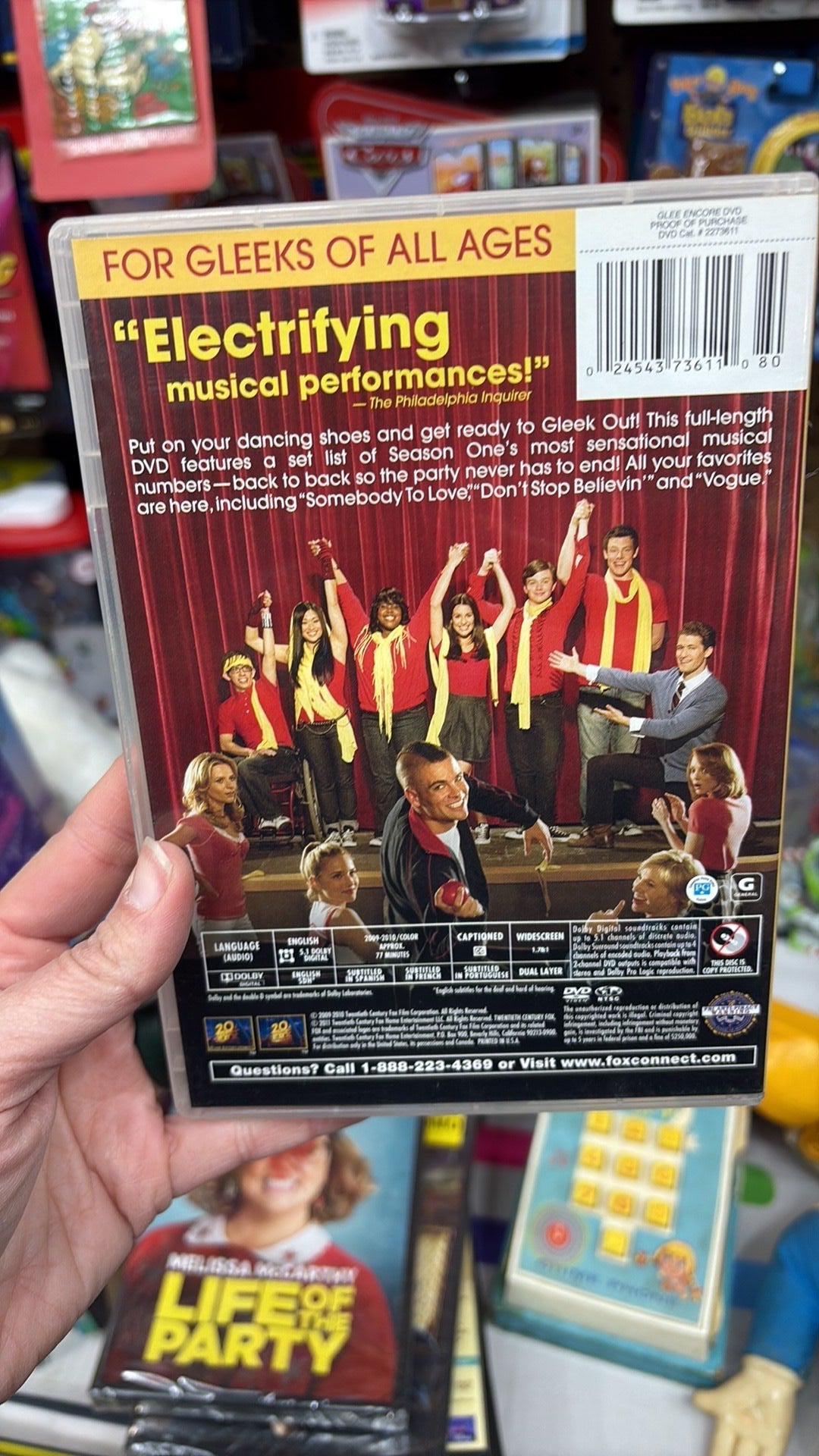 6E - Glee Encore - DVD -  Very Good - Amber Riley,Jenna Ushkowitz,Naya Rivera,Kevin M