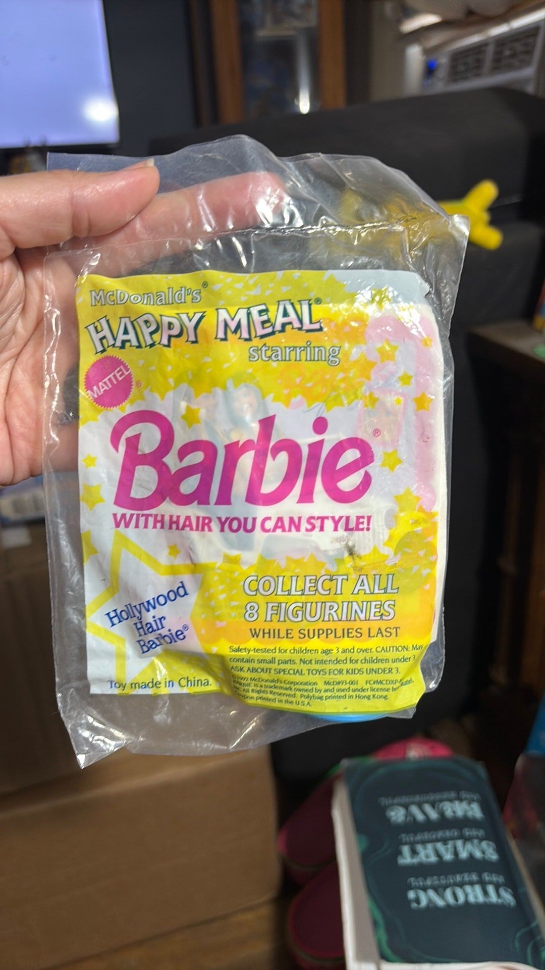 9D- 1992 Vintage McDonalds Barbie Hair You Can Style Happy Meal Hollywood Barbie