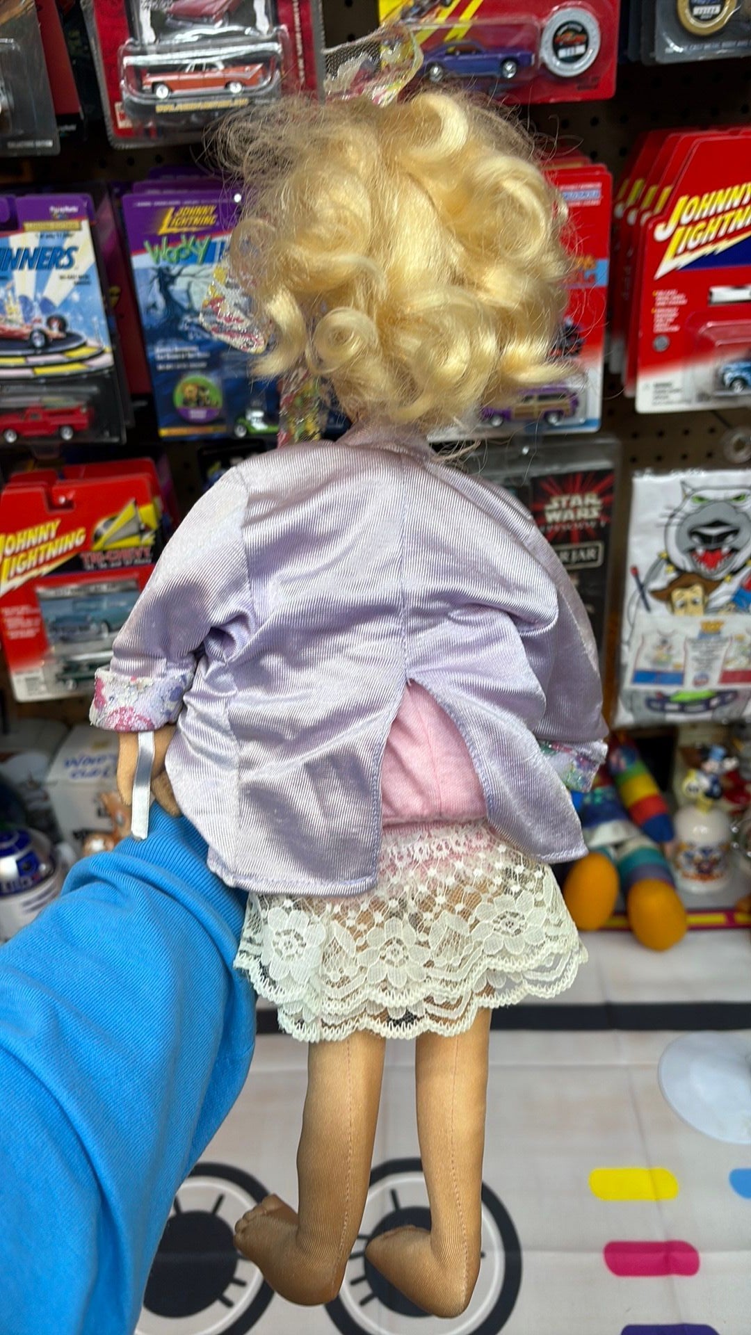 Mattel Hot Looks Doll 18" Fashion Mimi Blonde 1986 Bendable Soft Cloth Vtg 1980s