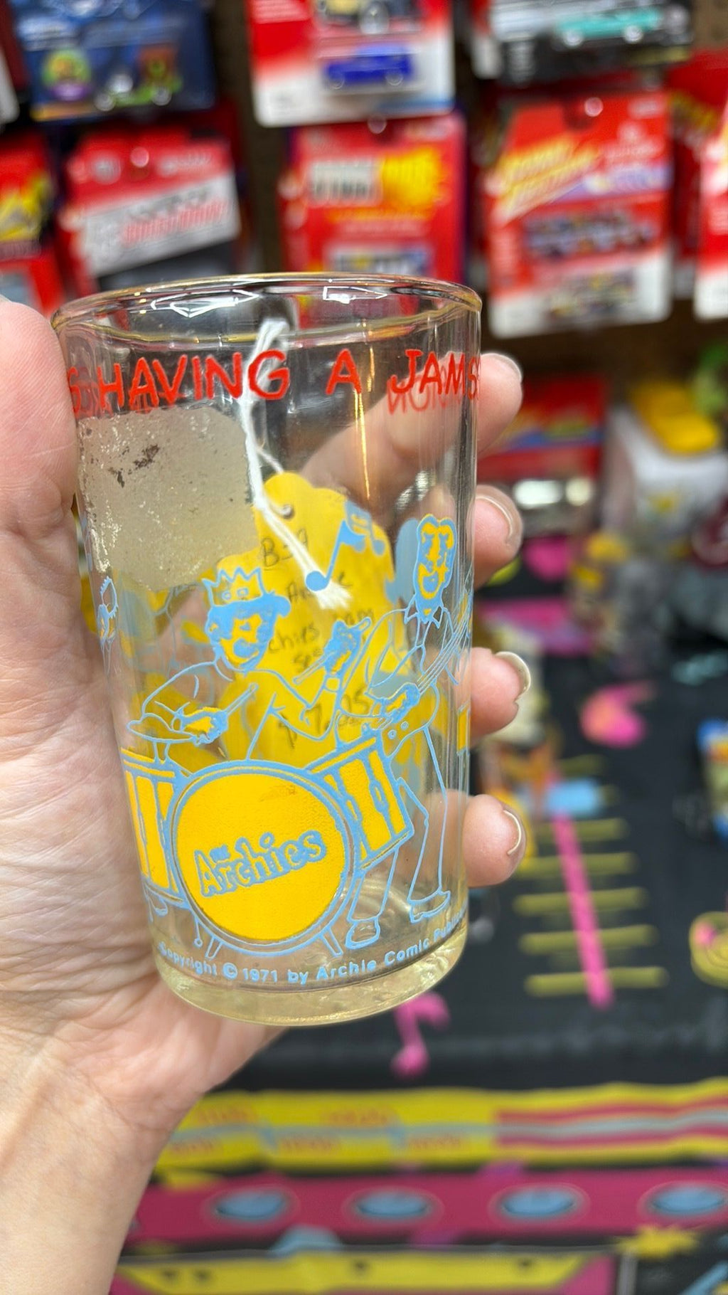 Vintage 1971 Welch's 8 oz Glass, Archie Comics, The Archies Having A Jam Session