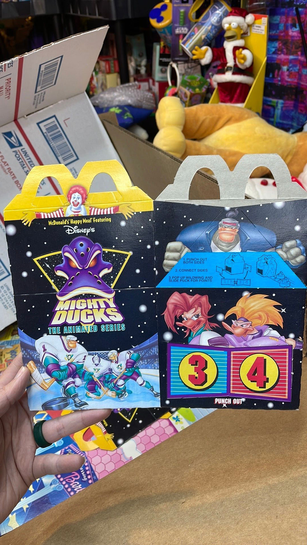 2C - Mighty Ducks-Animated Series McDonald's Happy Meal Box 1996