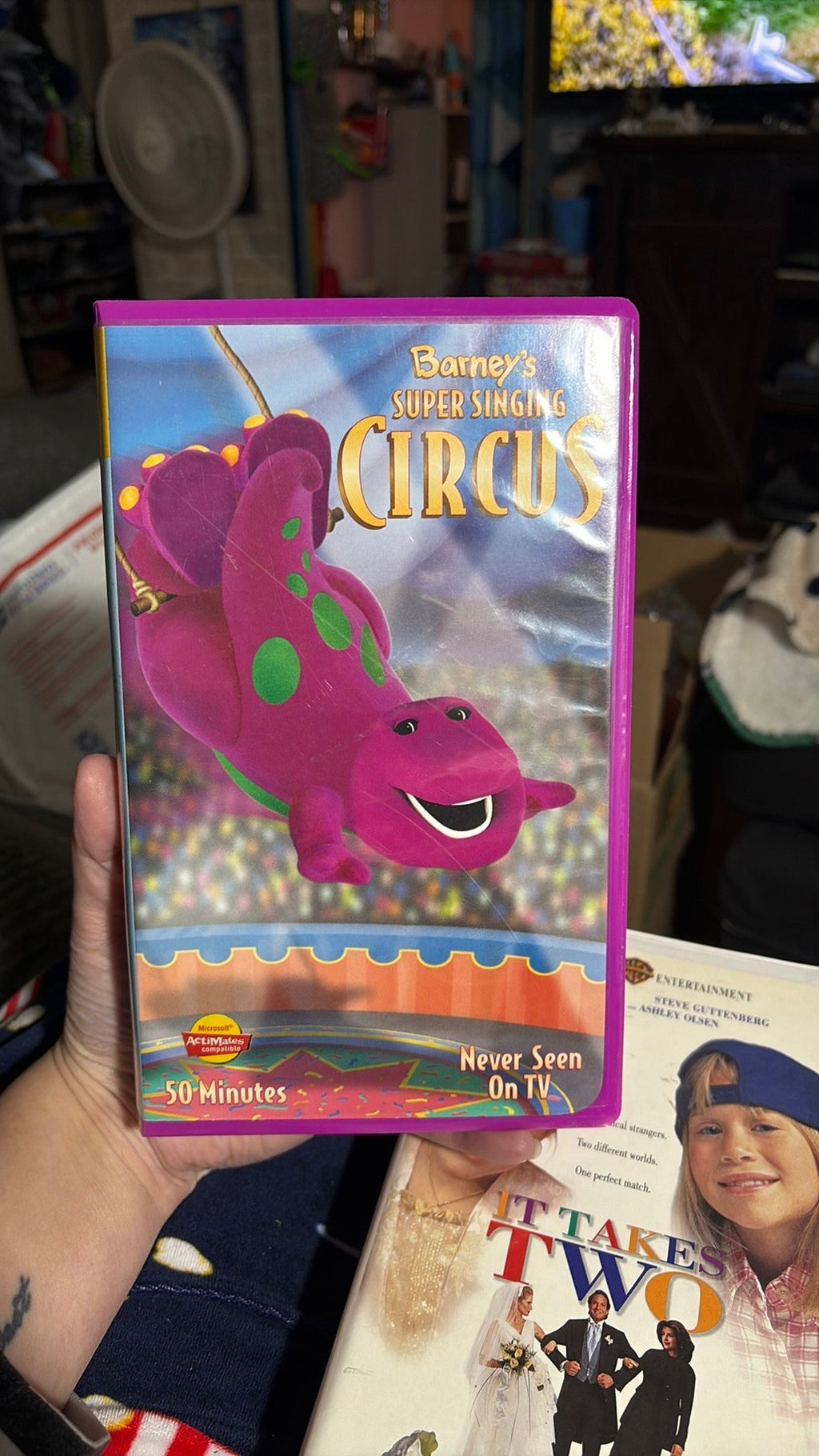Barney's Super Singing Circus VHS 2000 Sing Along Songs White Tape Never Seen TV