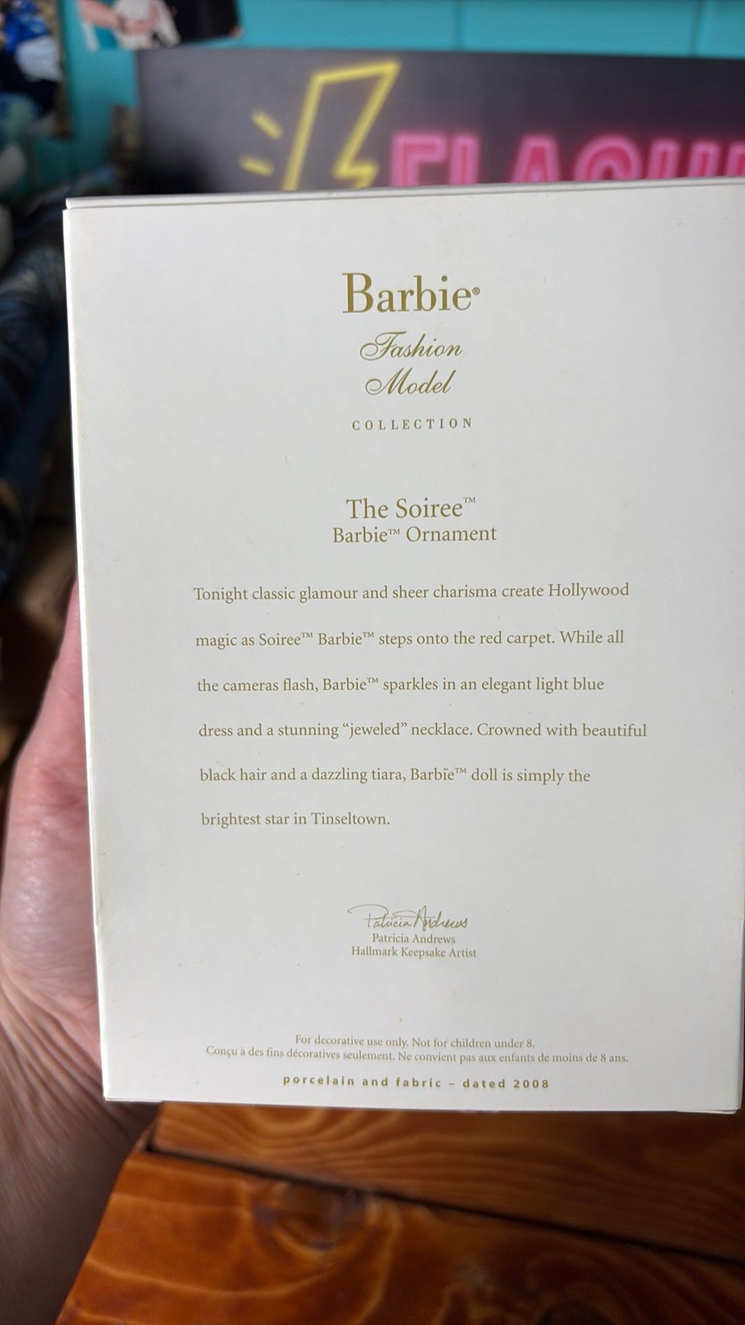 14B- 2008 Hallmark Keepsake The Soiree Barbie Ornament Fashion Model Club Exclusive