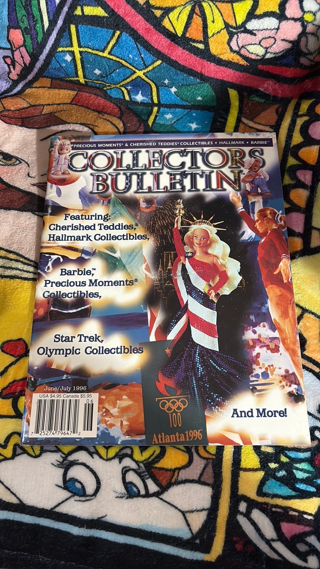 B3- Collector's Bulletin BARBIE Statue Liberty Doll US Flag Patriotic July 1996