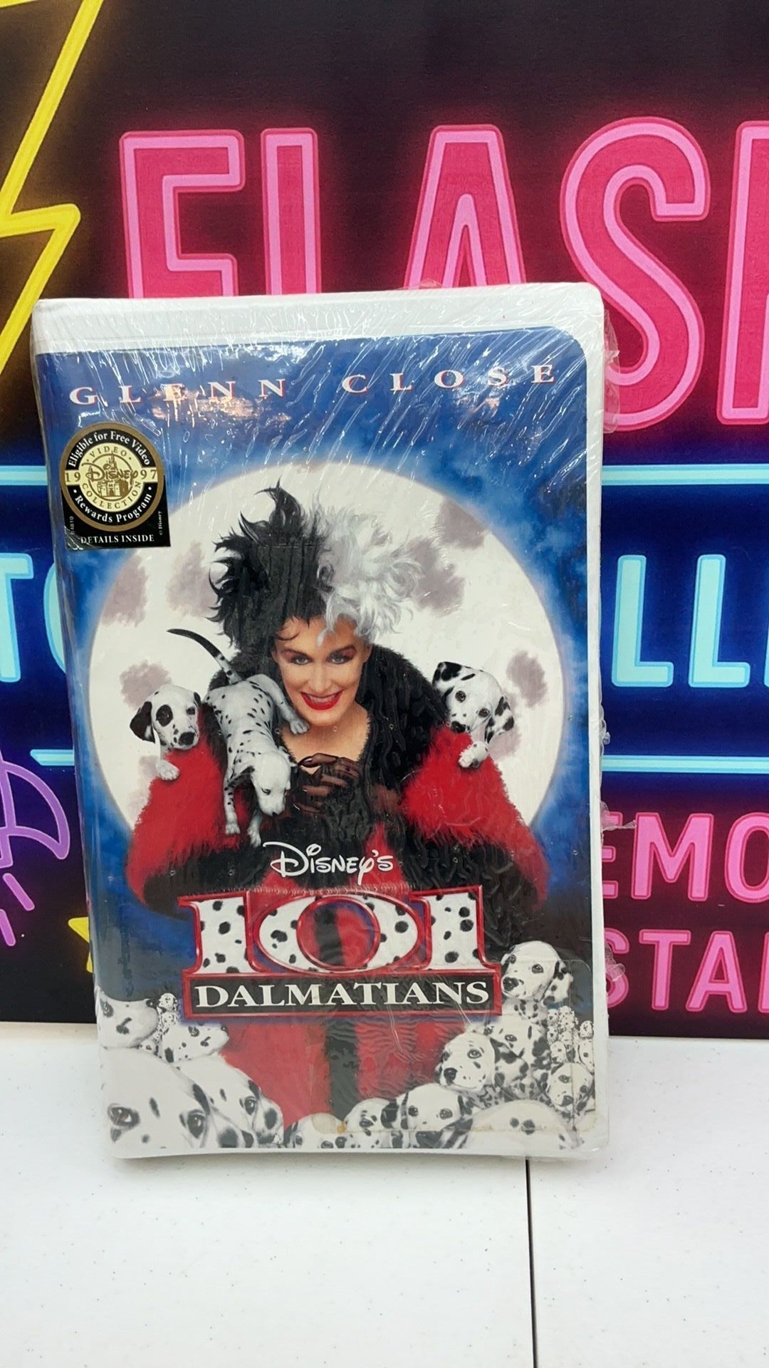 101 Dalmatians VHS video tape FACTORY SEALED live action Disney rewards sticker - PLASTIC RIPPED