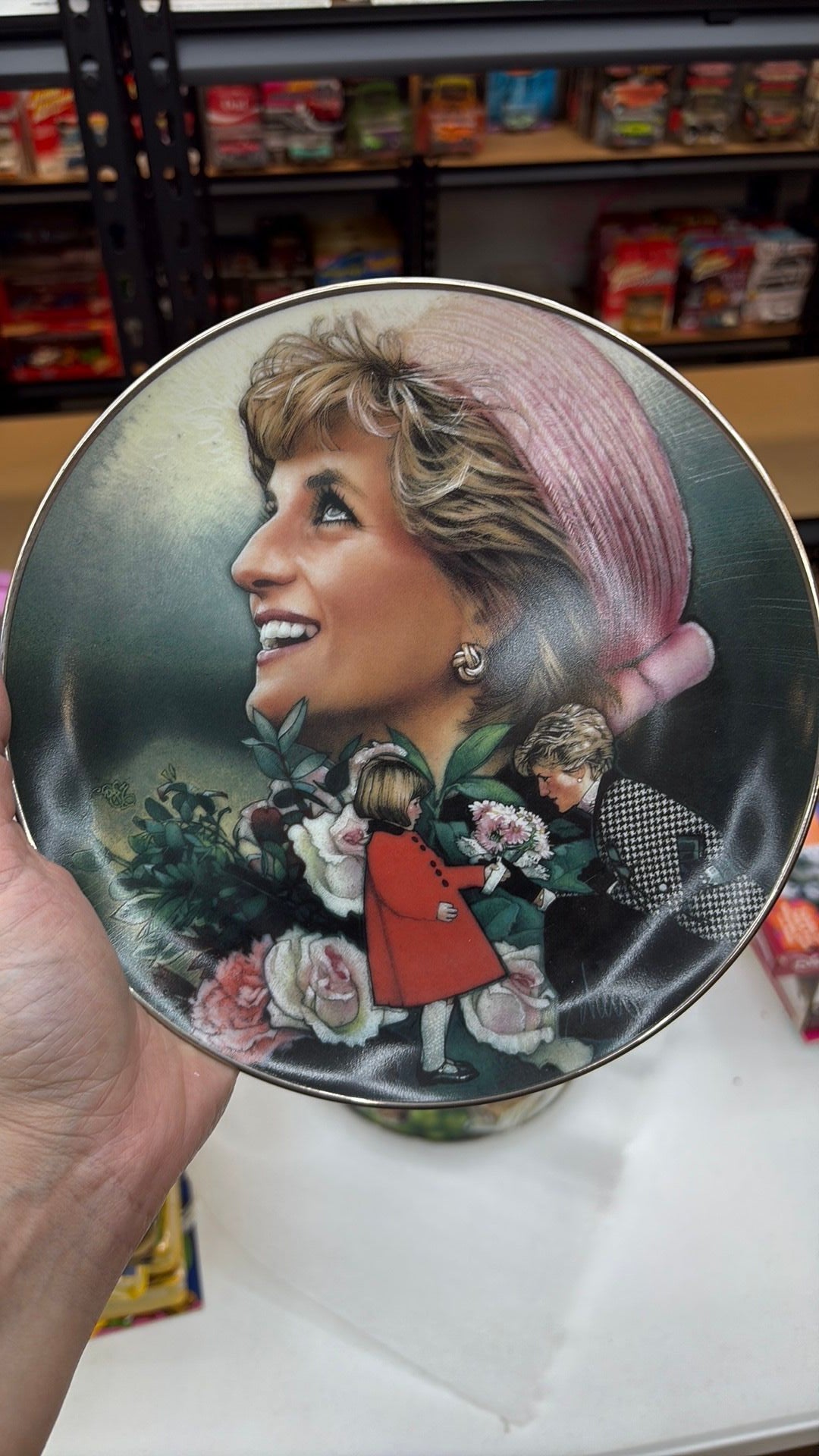 11C- Diana's Princess of Wales  England's Rose Plate Franklin Mint  Limited-READ