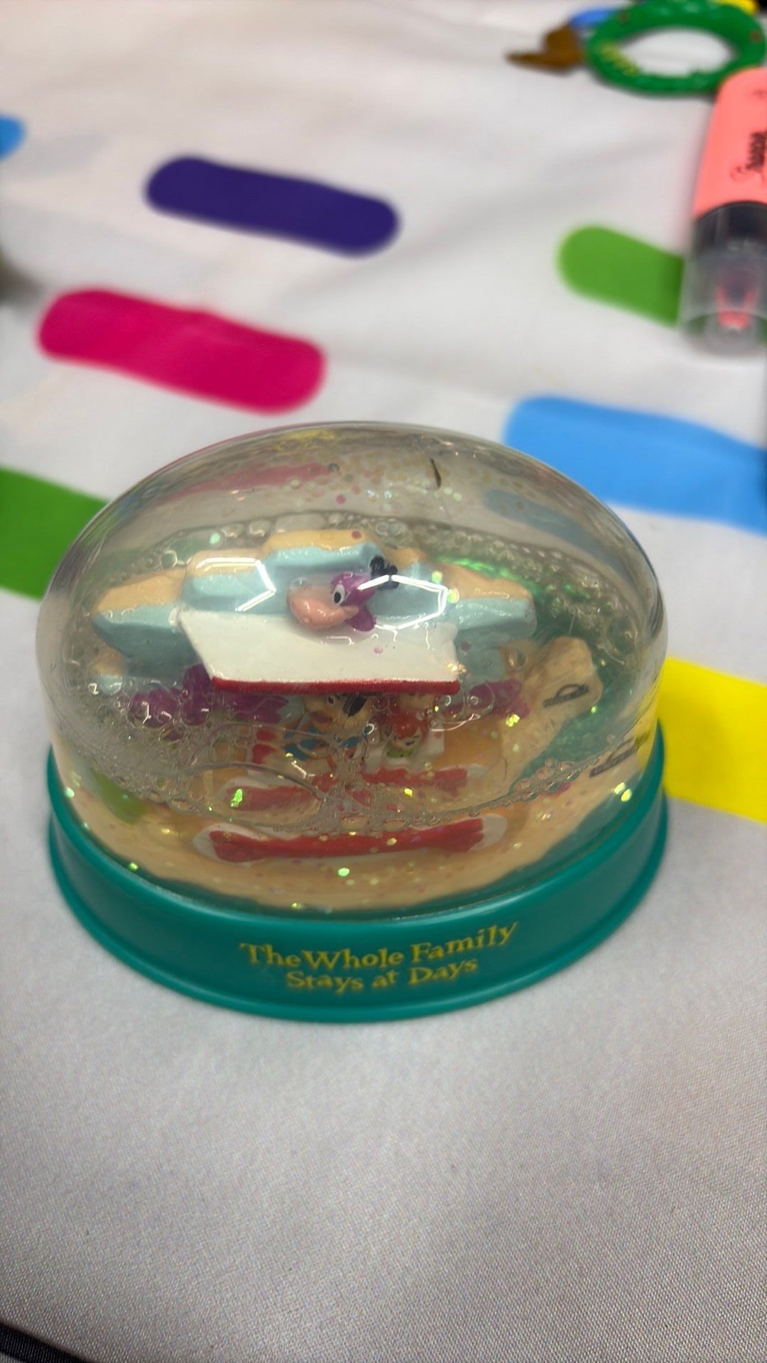 3B - ‘The whole family stays at Days’  1994 Days Inn The Flintstones Snow Globe