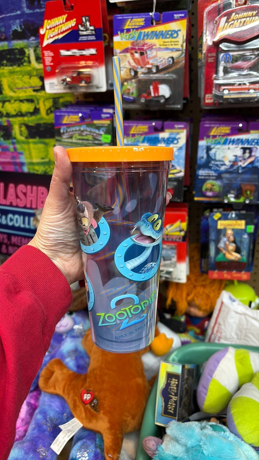 Zootopia 2 Swirly Straw Clear Tumbler 2025 NEW Cinemark AMC - 3B