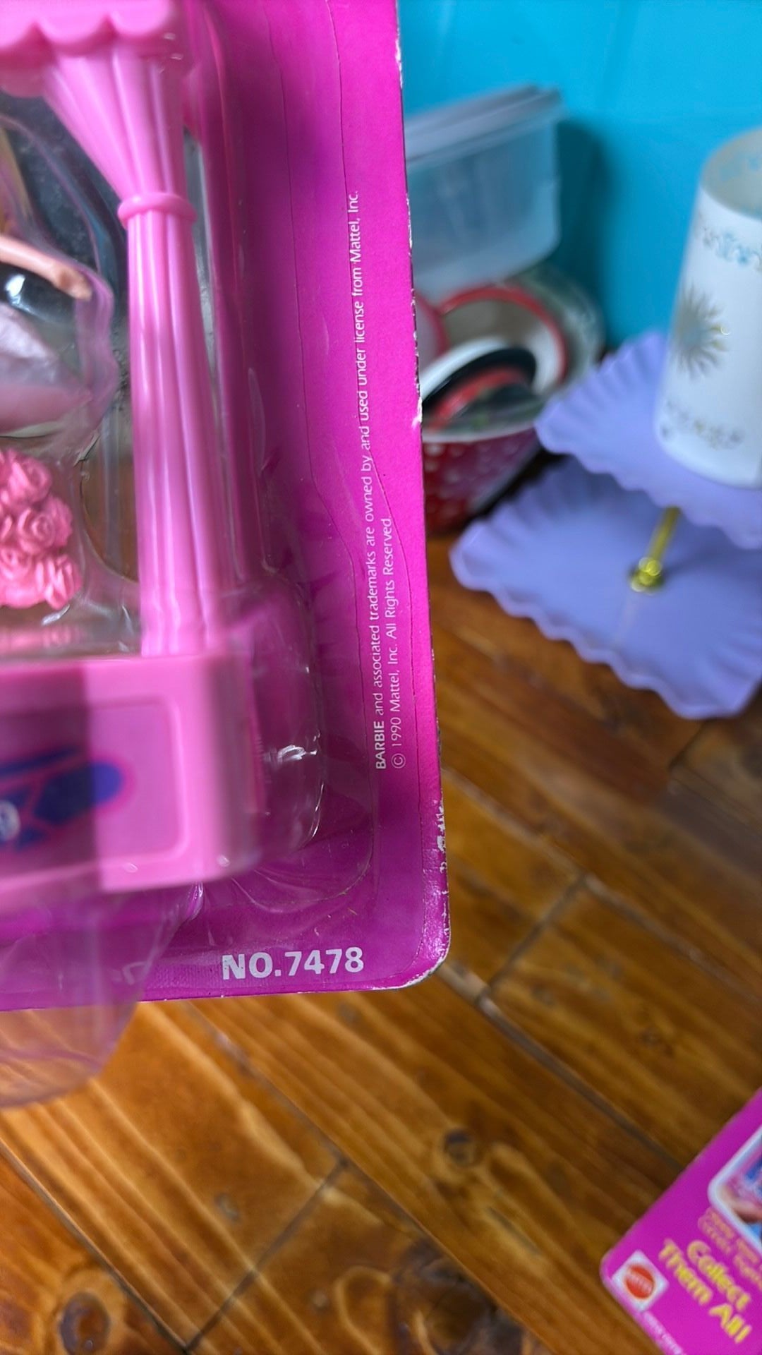 14B- 1989 Mattel Miniature Barbie Collectibles Ballerina Barbie # 7478 NEW 1990