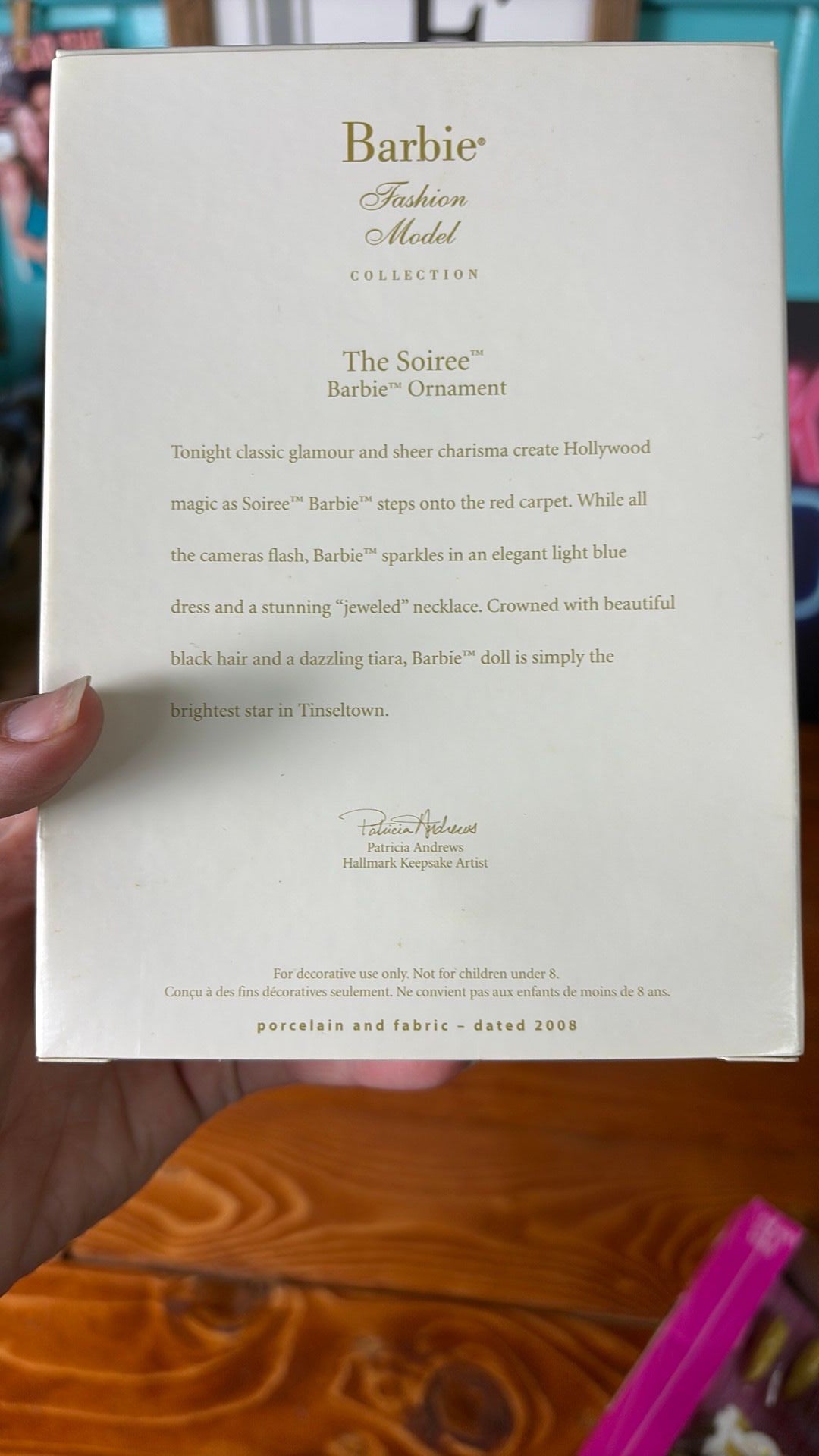 14B- 2008 Hallmark Keepsake The Soiree Barbie Ornament Fashion Model Club Exclusive