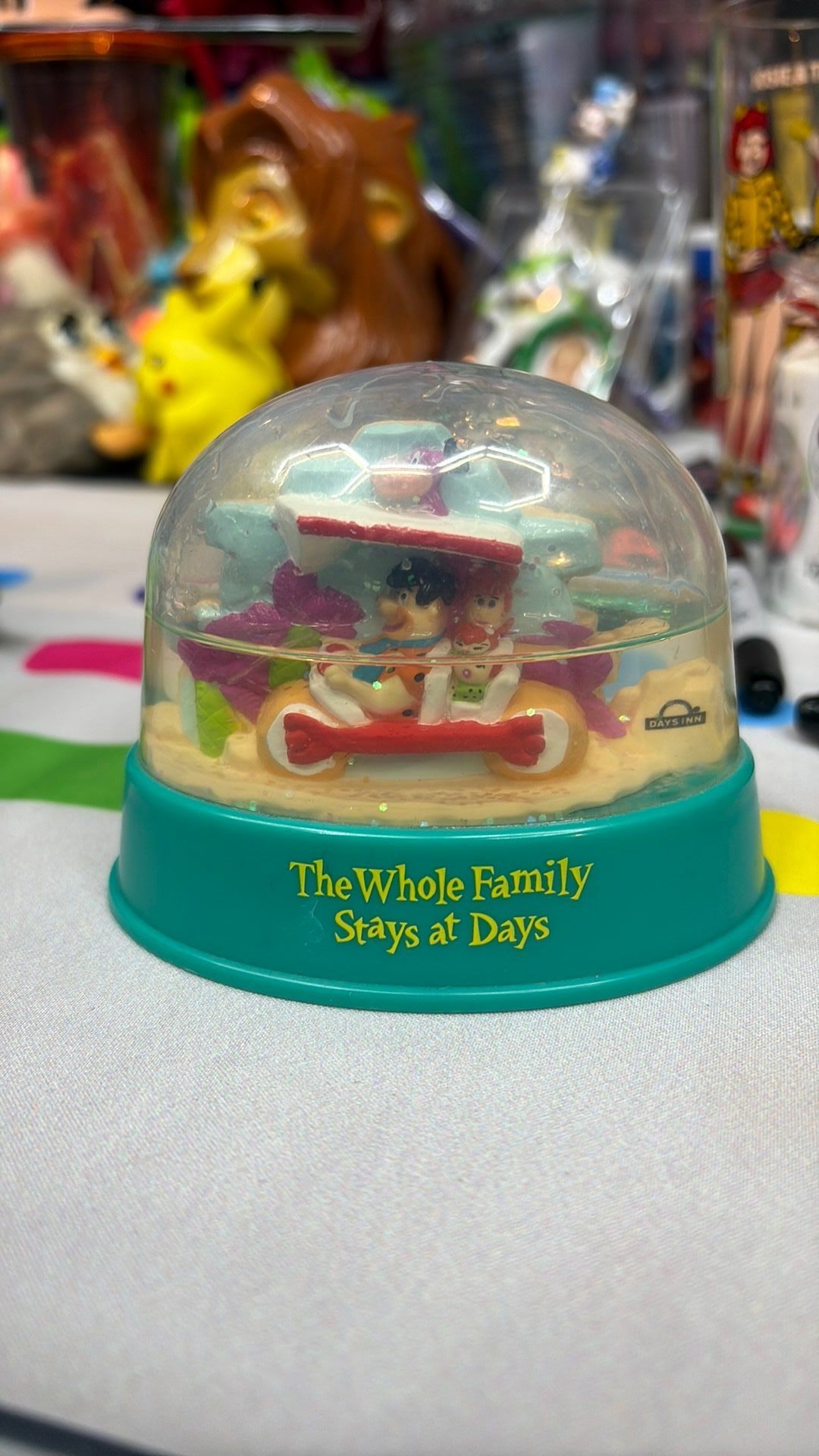 3B - ‘The whole family stays at Days’  1994 Days Inn The Flintstones Snow Globe
