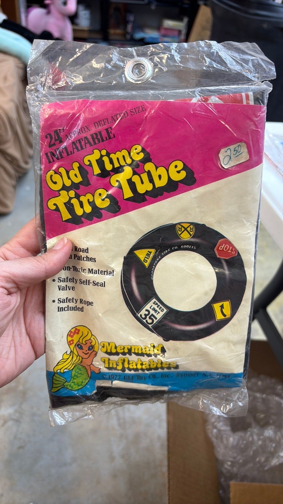 10B- 1977 GLJ Toy old time tire tube - sealed