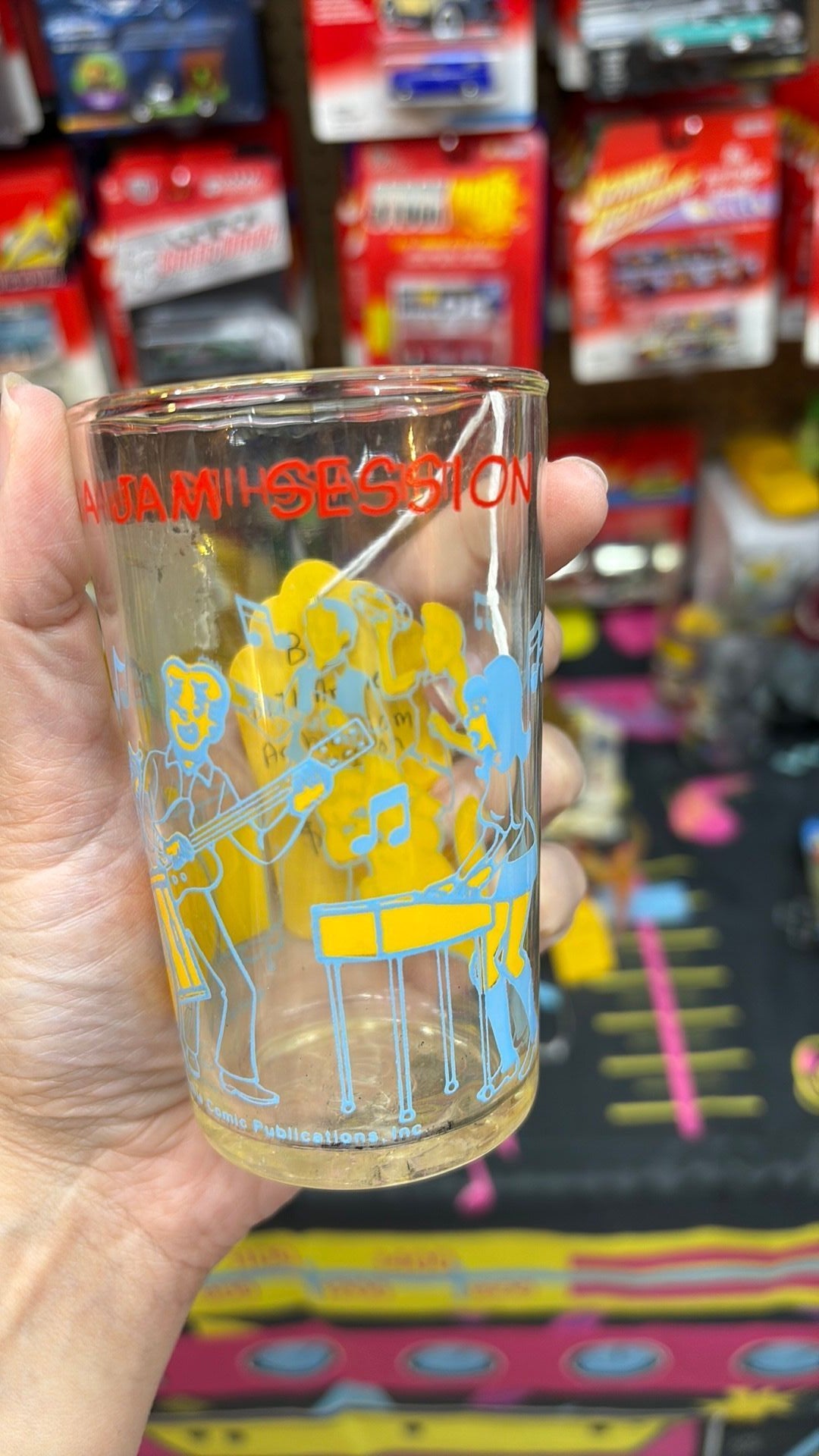 Vintage 1971 Welch's 8 oz Glass, Archie Comics, The Archies Having A Jam Session