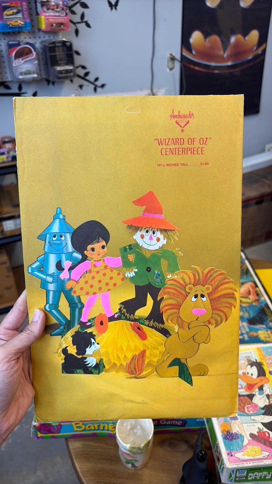 12C- 1960s-70s Wizard of Oz Cardboard Centerpiece by Ambassador/Hallmark