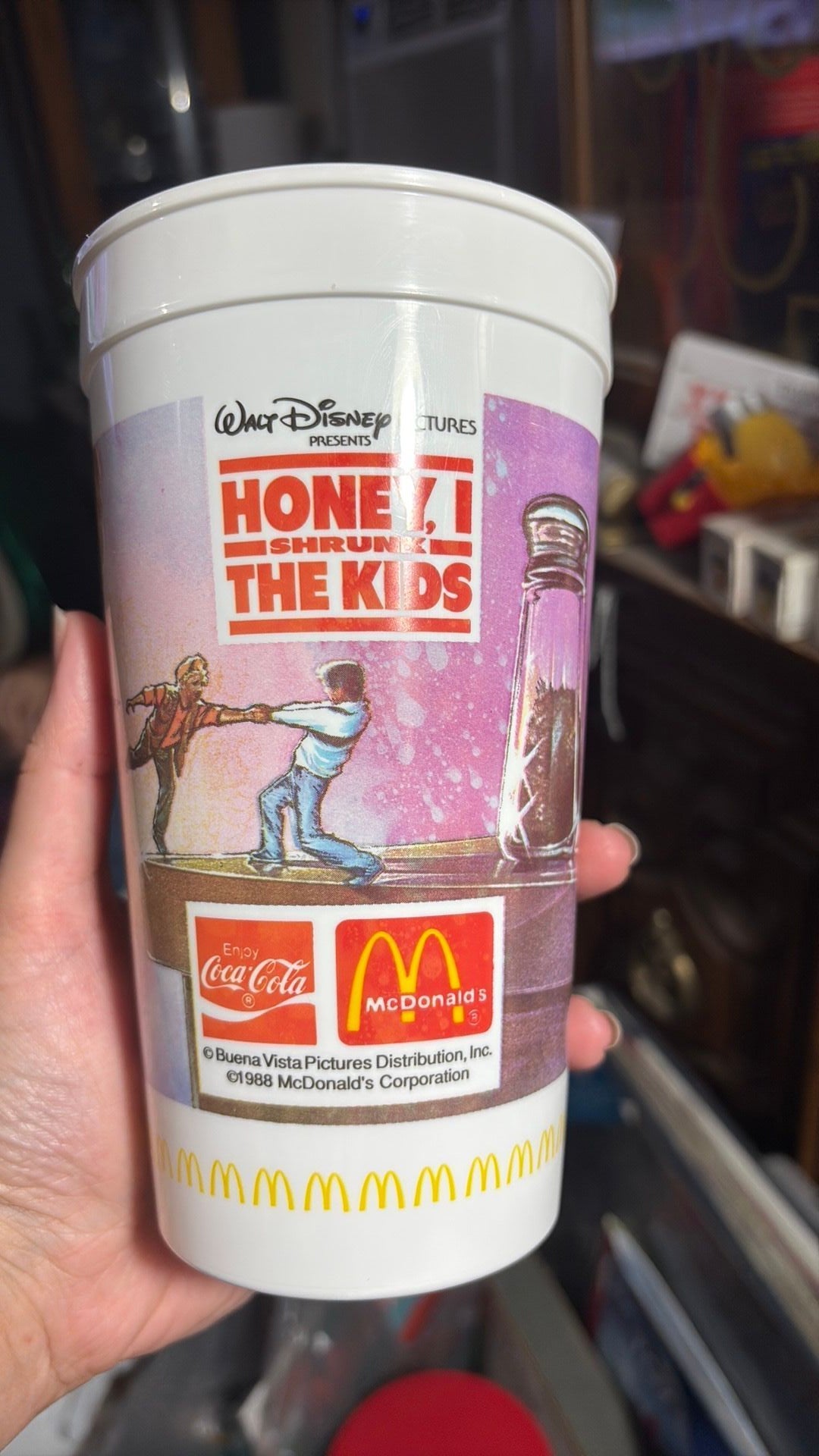 12B- Vintage McDonalds 1988 Honey I Shrunk The Kids Movie Drinking Cup
