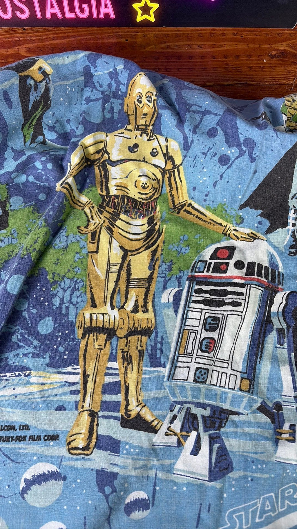 5C- Vintage 1979 Star Wars The Empire Strikes Back Twin Fitted sheet.