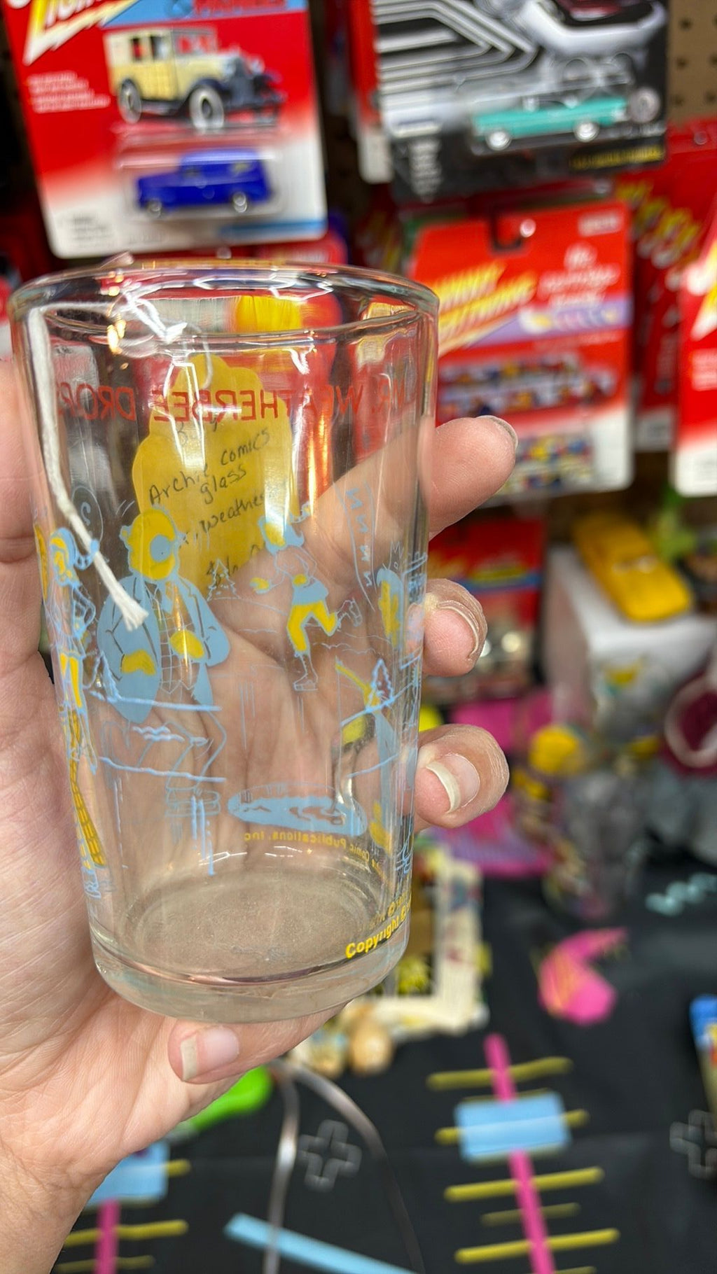 Vintage 1973 Archies Welches Juice Jelly Glass Mr Weatherby Drops In