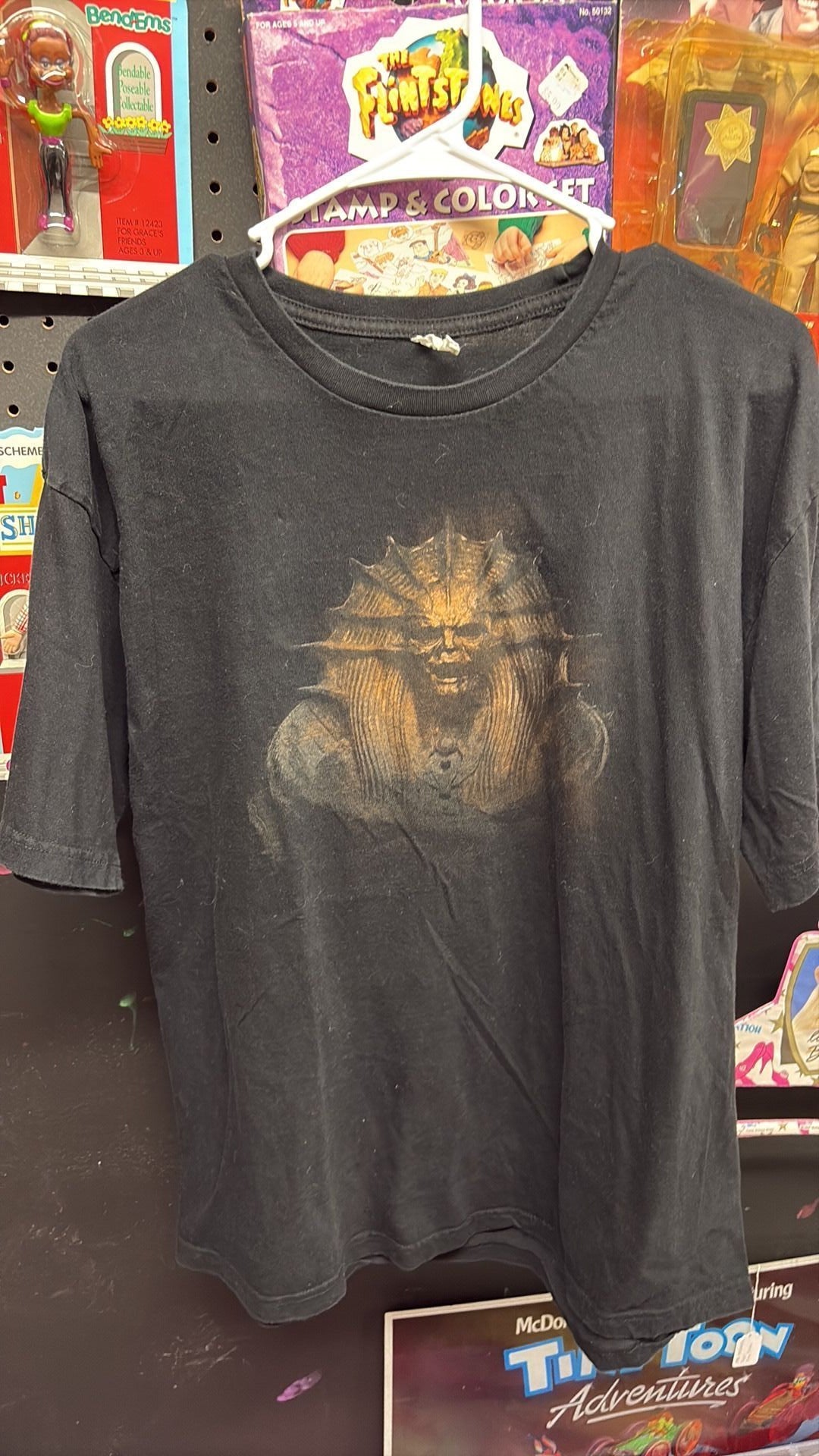 C- The Mummy Movie Film Sphinx Black & Gold Graphic T-Shirt Sz X-Large