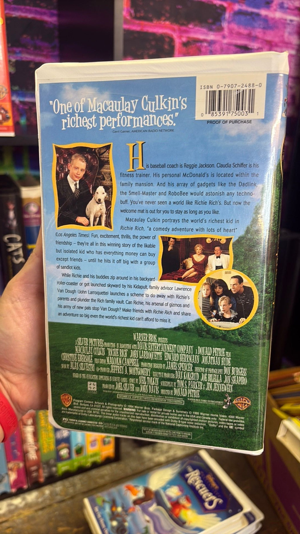 Richie Rich VHS 1995 Clamshell Tape Macaulay Culkin Warner Family Movie