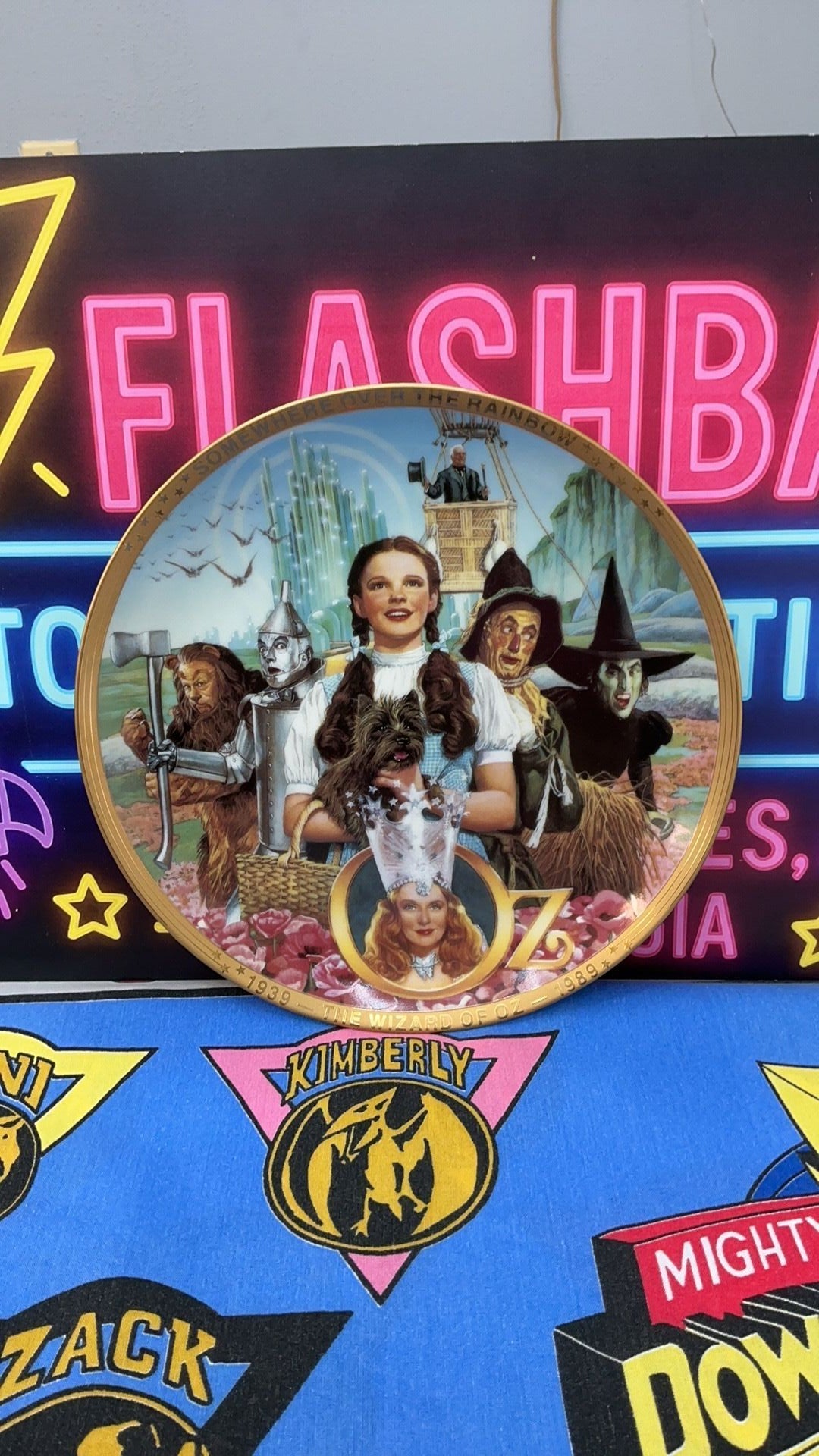 12B- WIZARD OF OZ Movie Somewhere over the Rainbow 50th Anniv Plate Hamilton 1989