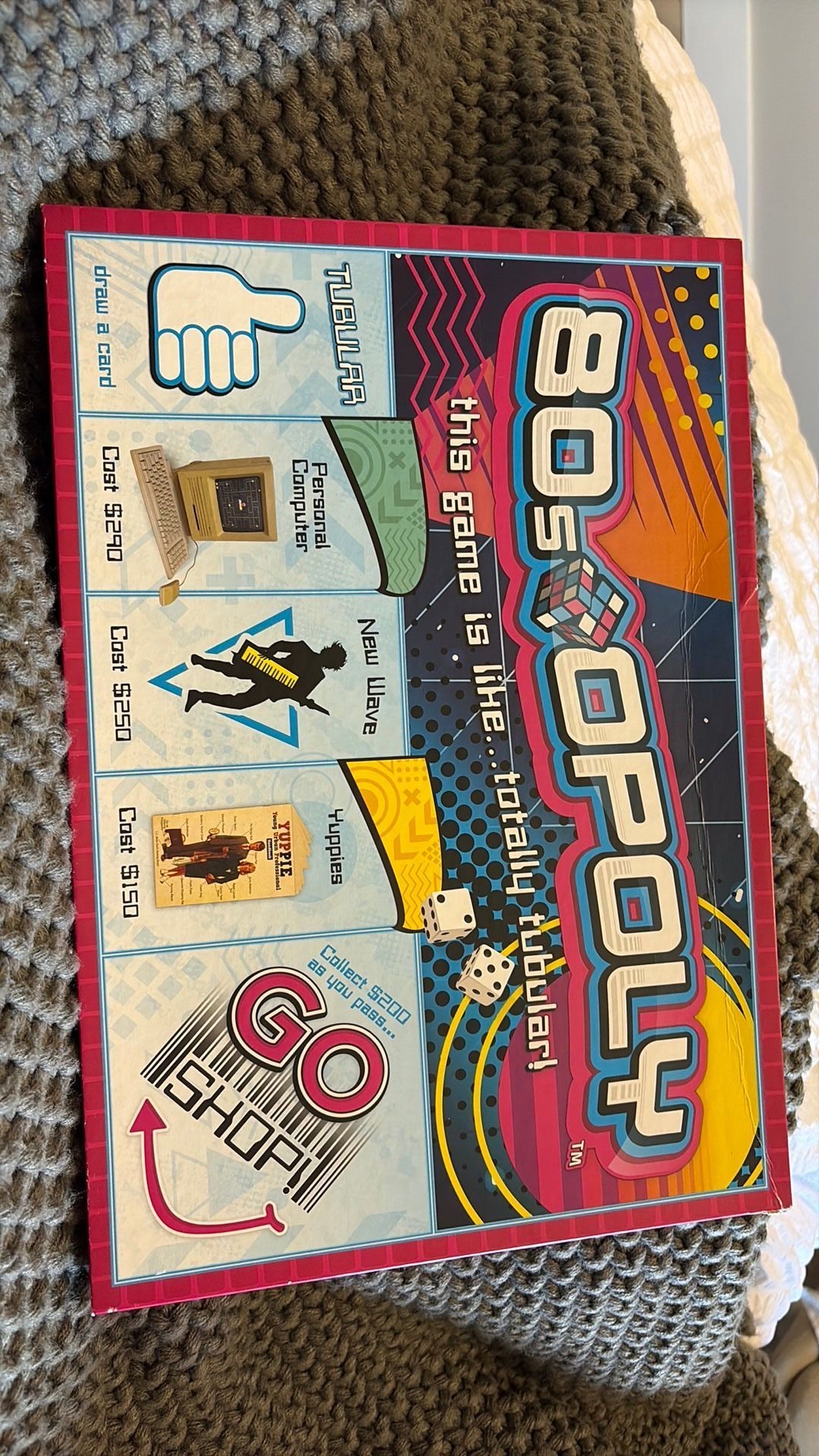 6A- Monopoly 80s-Opoly Edition Board Game Outset Media NEW - Read