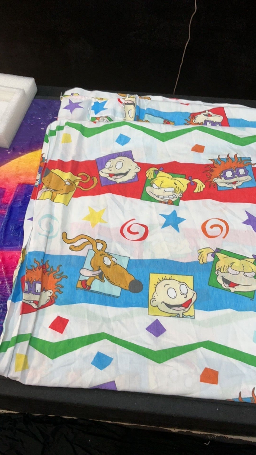 11D- Vintage Rugrats Twin Flat Sheet 1997 Nickelodeon