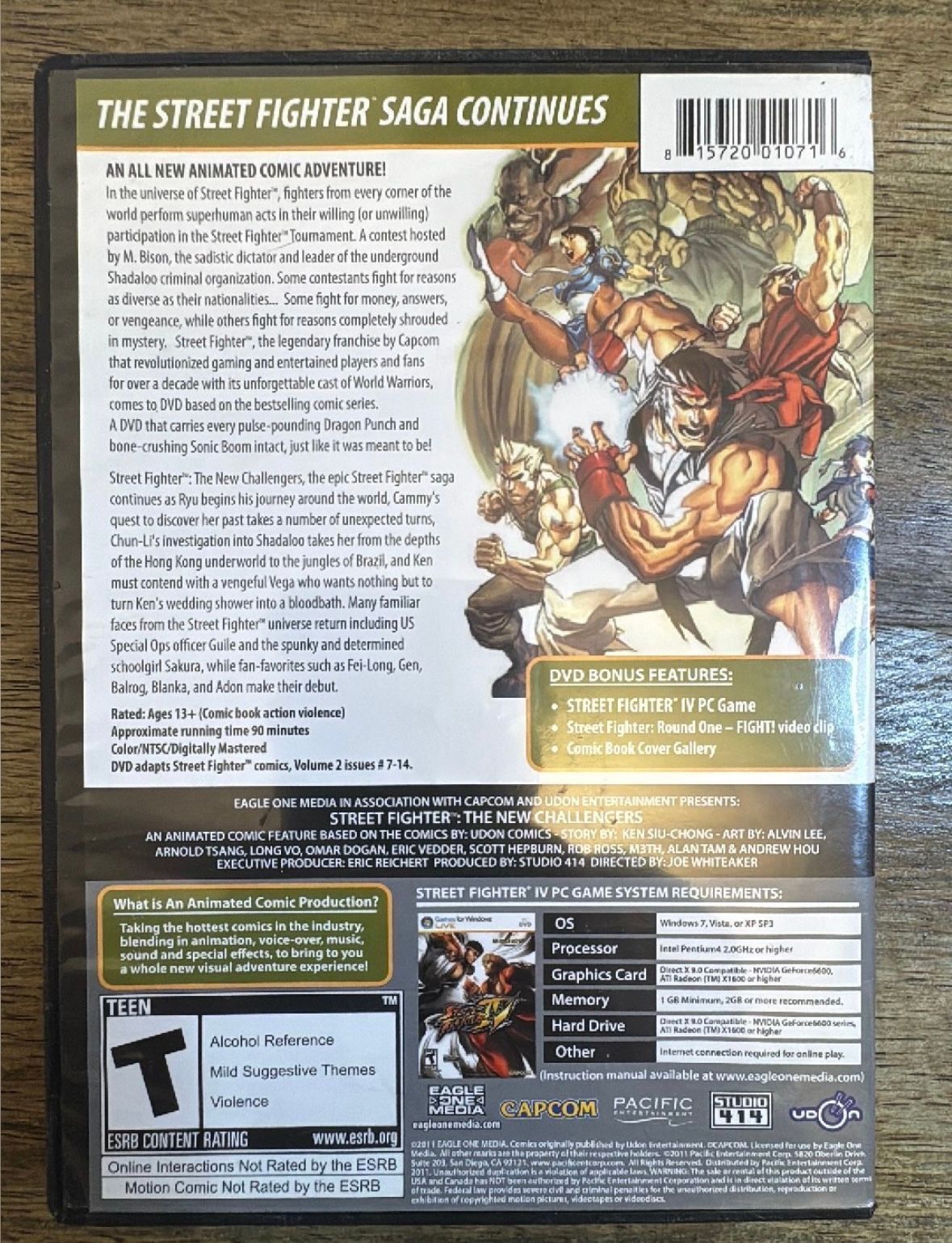 Street Fighter DVD with PC Game
