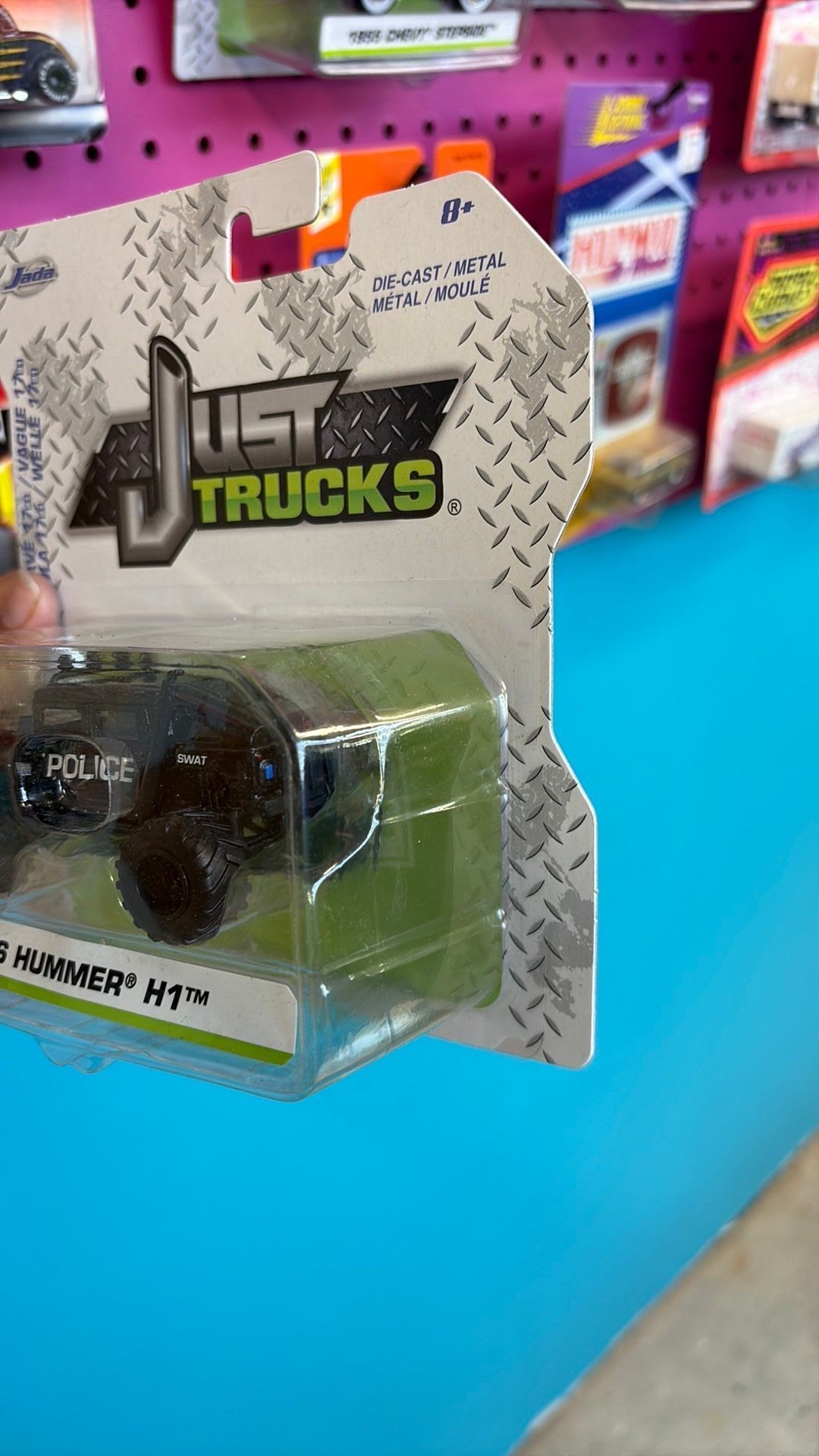 PW- 2006 Hummer H1 S.W.A.T. Team Jada Toys Just Trucks 1:64 Police Black