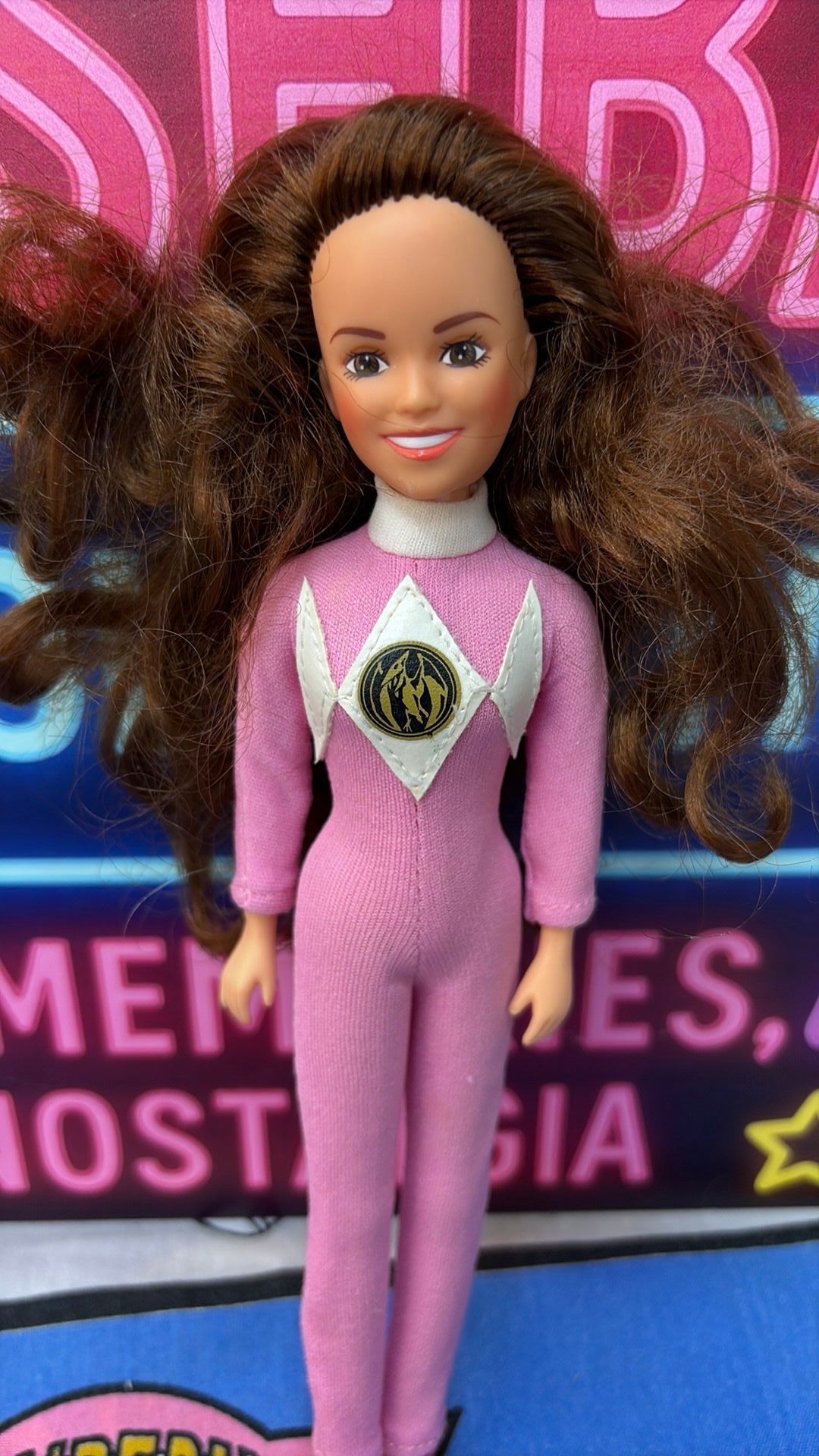 S3- Pink Ranger Kimberly 9” Doll Vintage 1994 Ban Dai Mighty Morphin Power Rangers