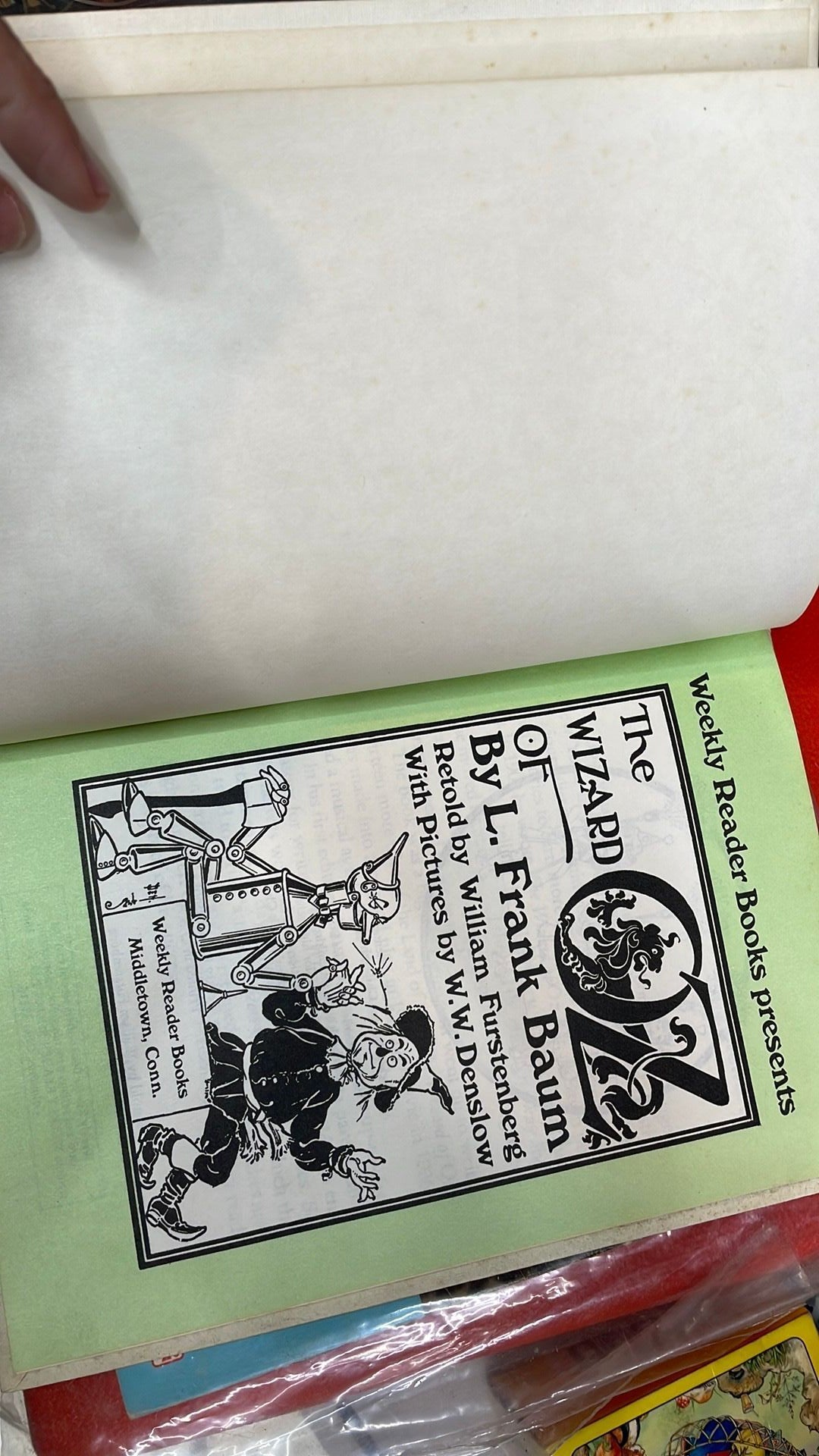The Wizard of Oz by L. Frank Baum 1984 Children's Vintage Weekly Reader Book