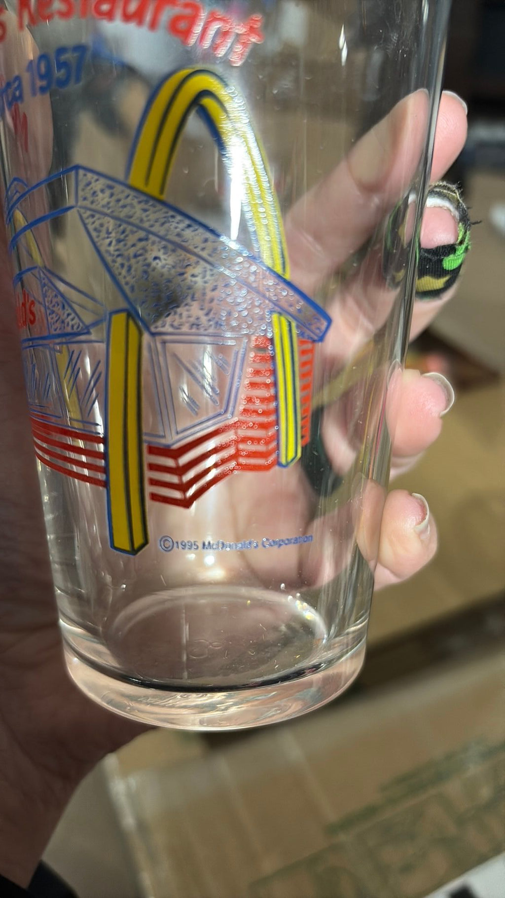 1995 McDonald's Restaurant Collectible Drink Glass Vintage Circa 1957 Libbey