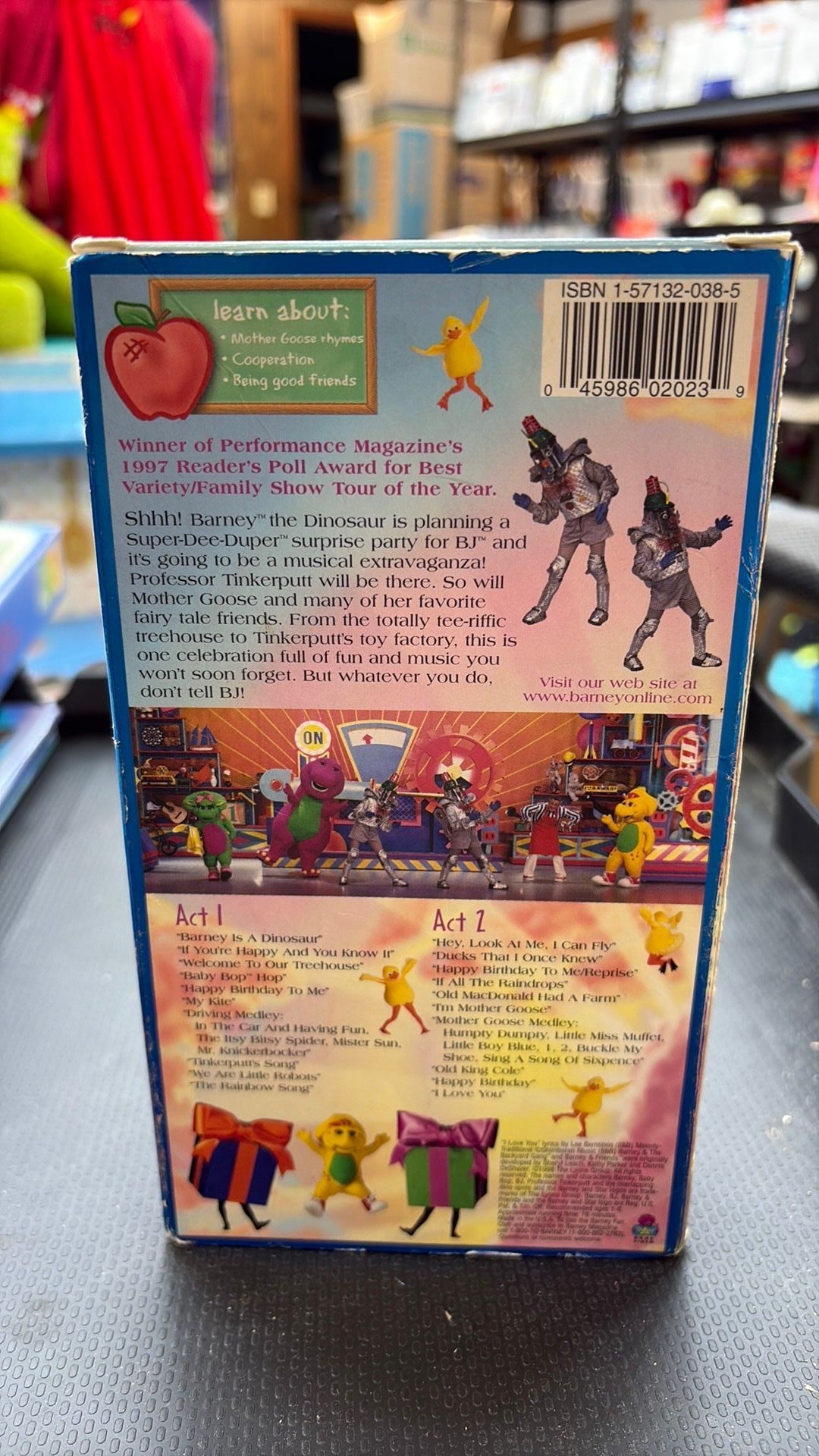 M- BARNEY'S BIG SURPRISE! Live On Stage (VHS 1998) Classic Collection - See Photos