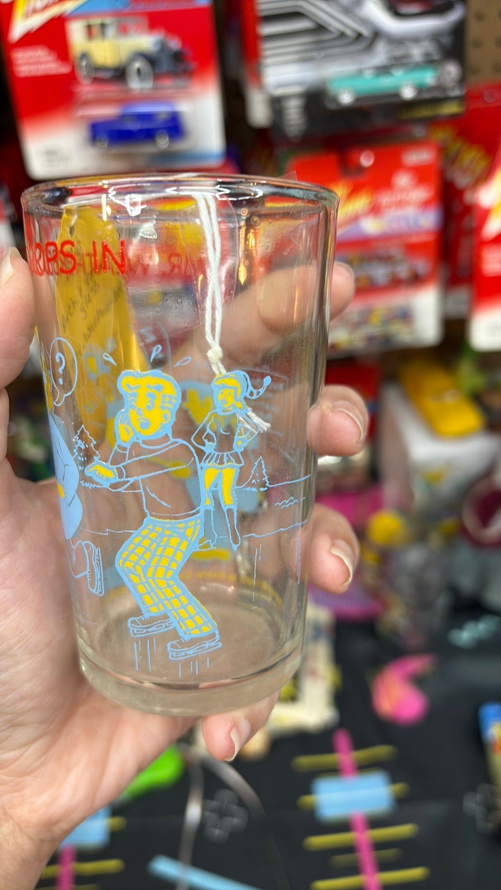 Vintage 1973 Archies Welches Juice Jelly Glass Mr Weatherby Drops In