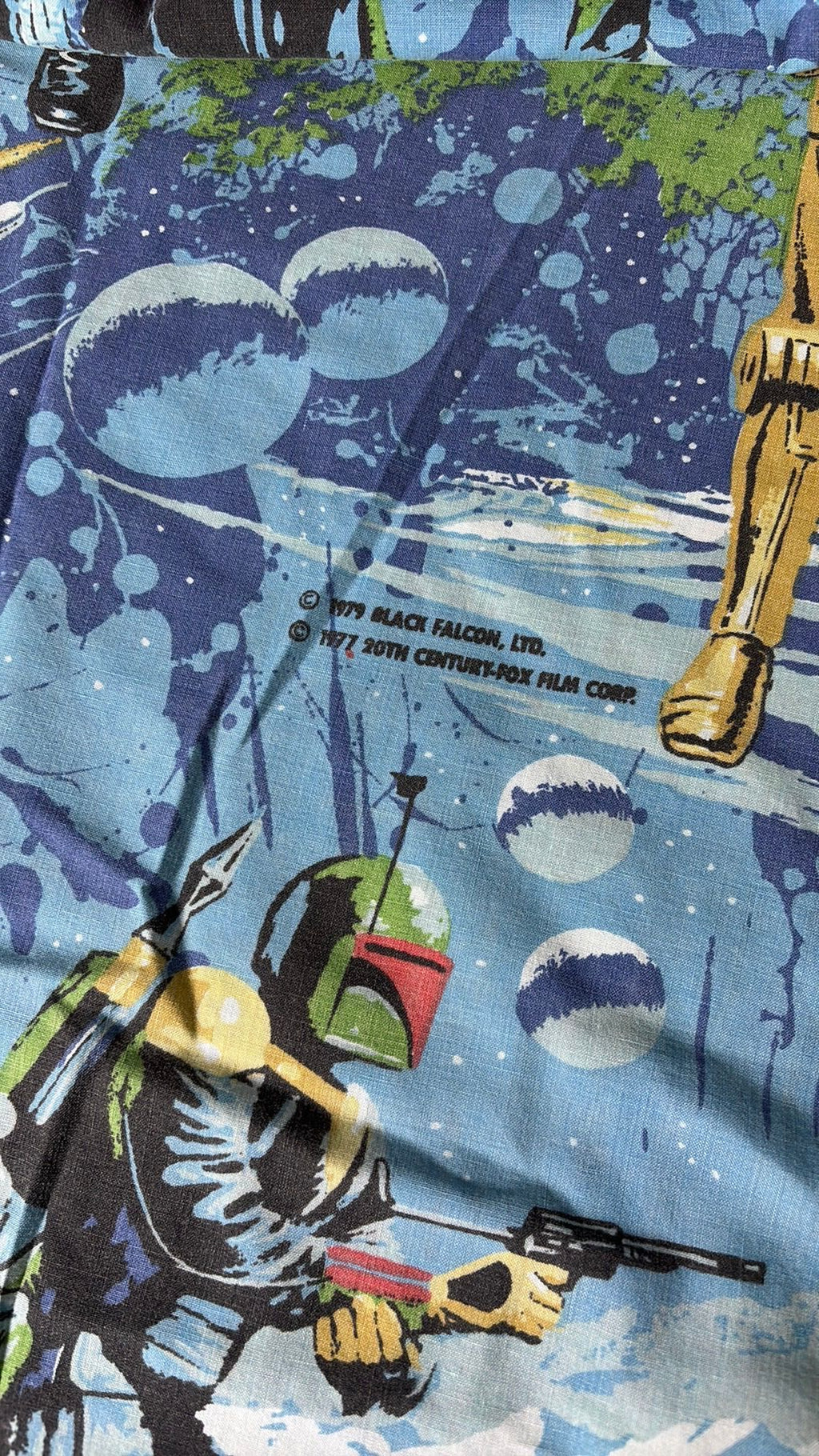 5C- Vintage 1979 Star Wars The Empire Strikes Back Twin Fitted sheet.