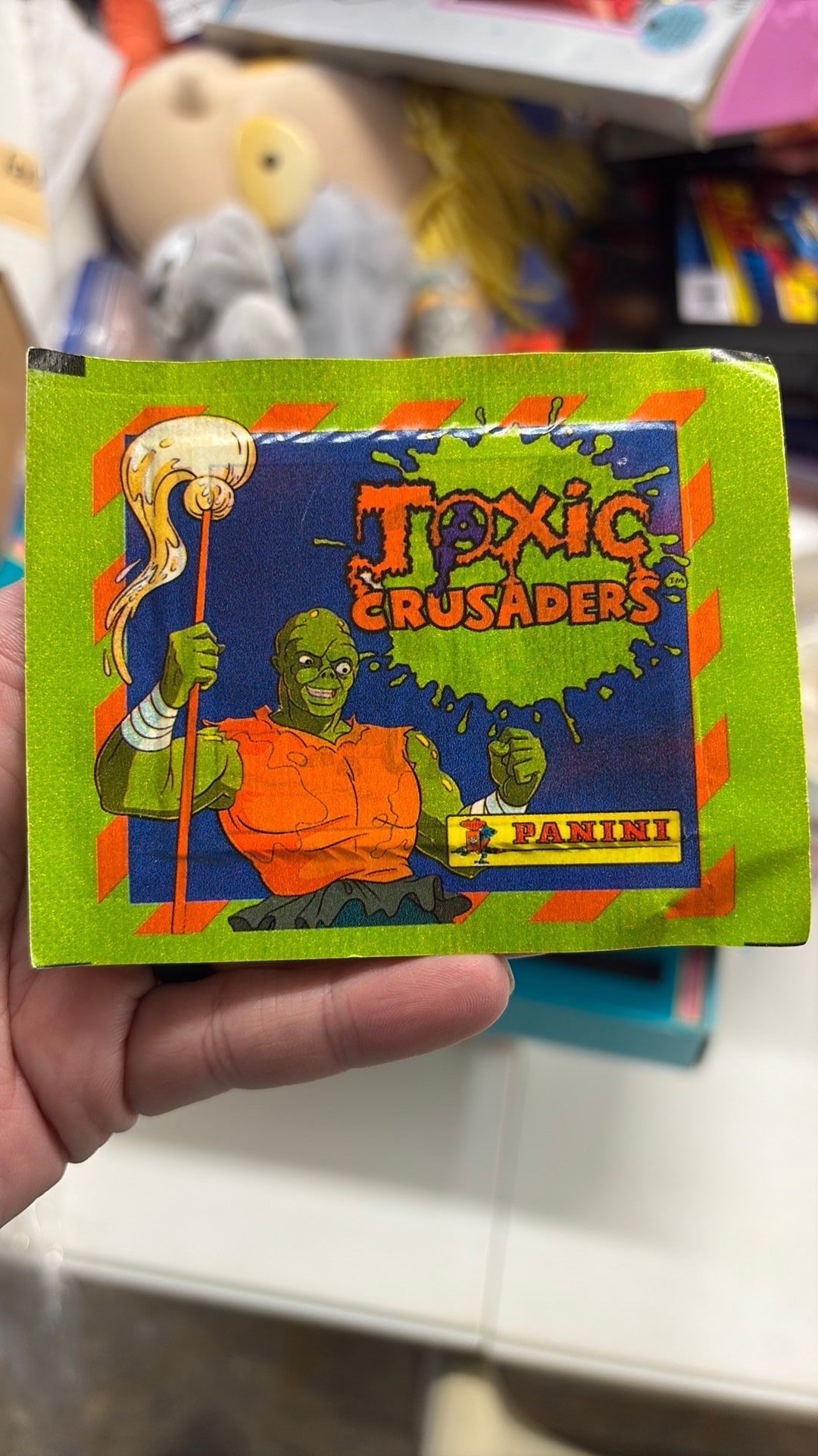 1991 Troma Toxic Crusaders Sticker Cards Sealed Pack Panini Italy 6 stickers