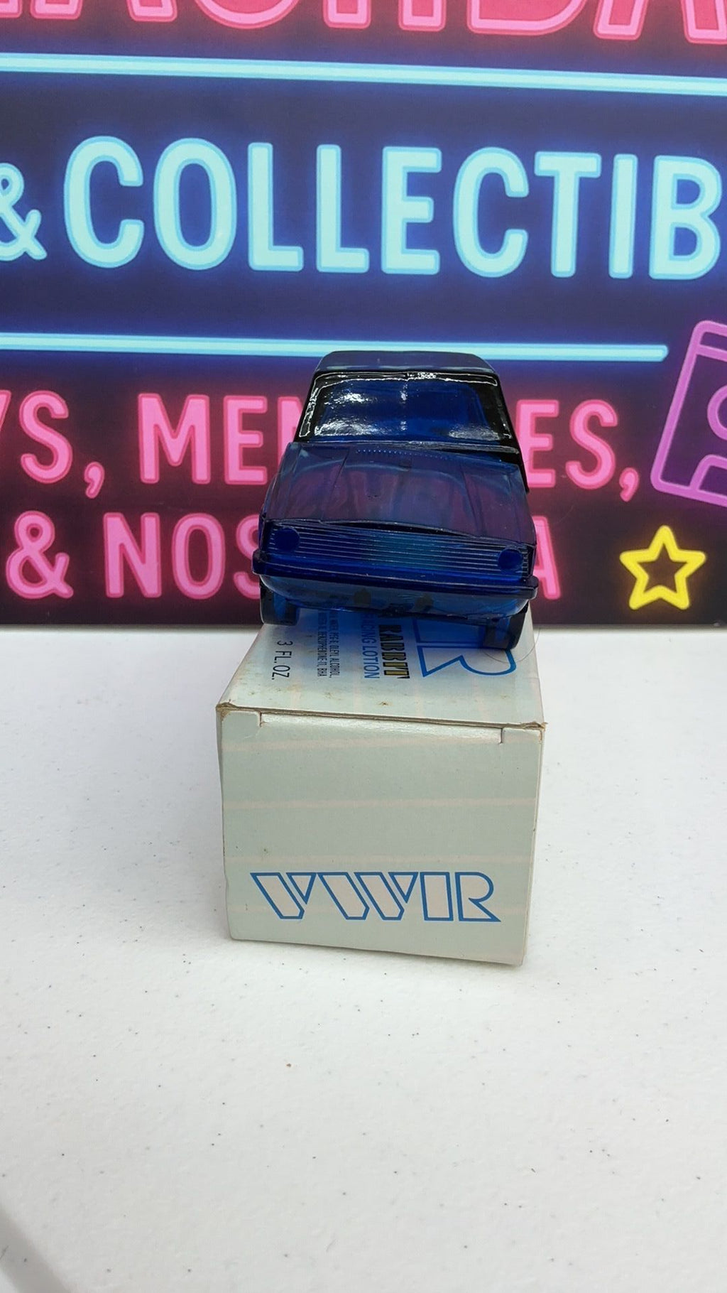 11C- 1980 Avon Volkswagen Rabbit Light Musk Cologne Empty bottle W/Box & Stickers (New)