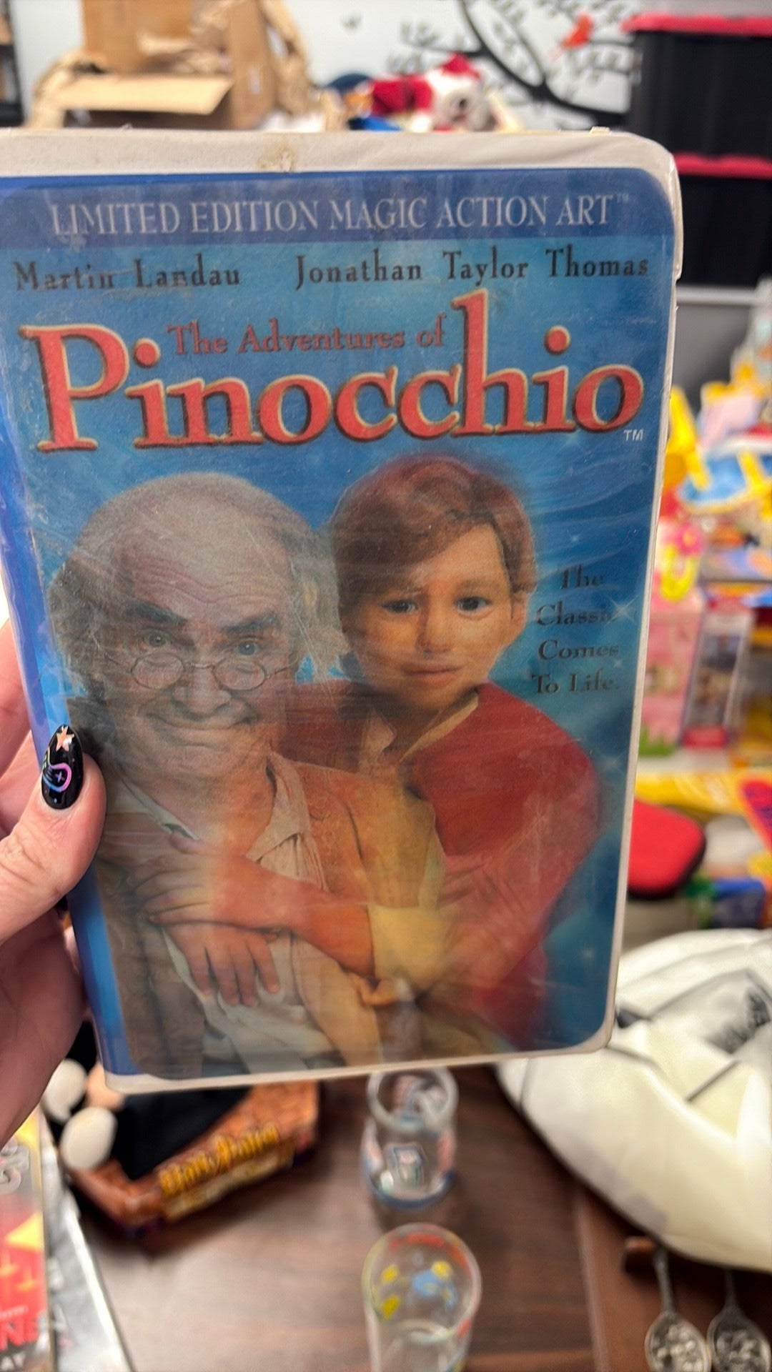 6D - The Adventures of Pinocchio (VHS, 1996) New Line Home Video **RARE CLAMSHELL**