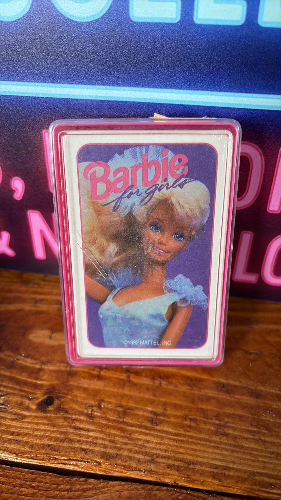 14C1- VTG 1992 Barbie for Girls Playing Cards Deck w/Case New Sealed #2265 Mattel