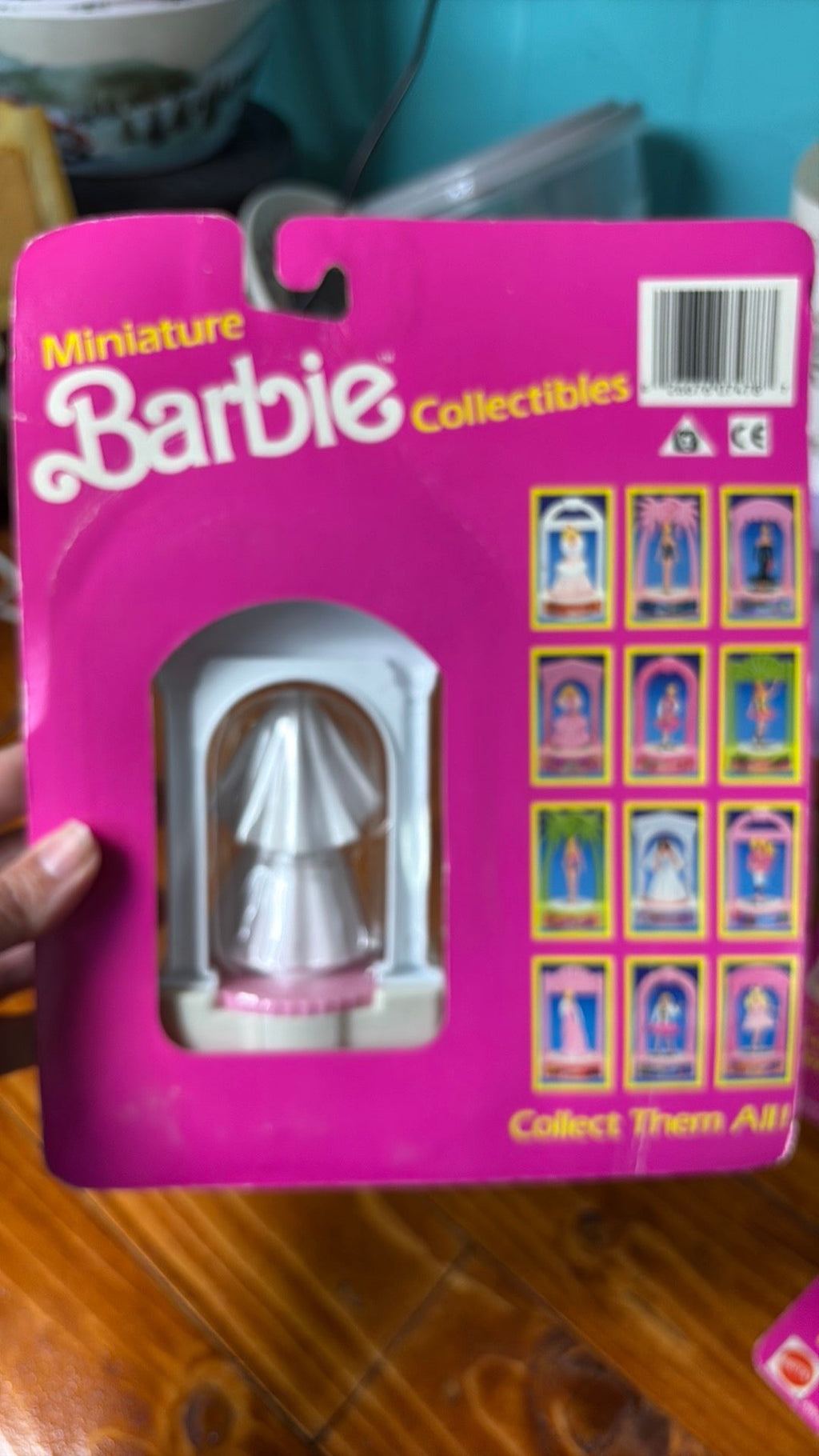 14B- 1989 Miniature Barbie Collectibles Wedding Party Barbie Bride 1959 #7478 1989