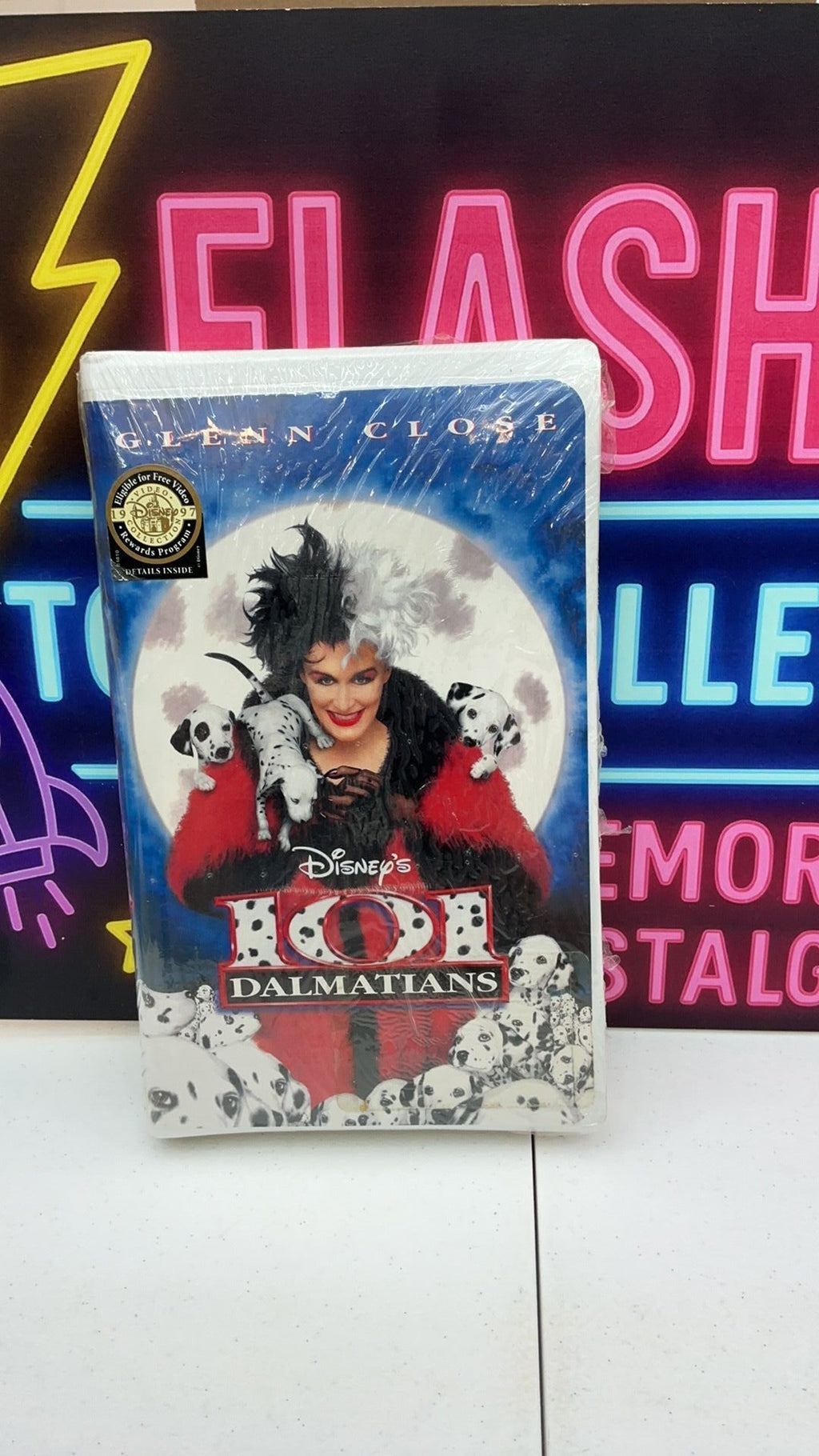 101 Dalmatians VHS video tape FACTORY SEALED live action Disney rewards sticker - PLASTIC RIPPED