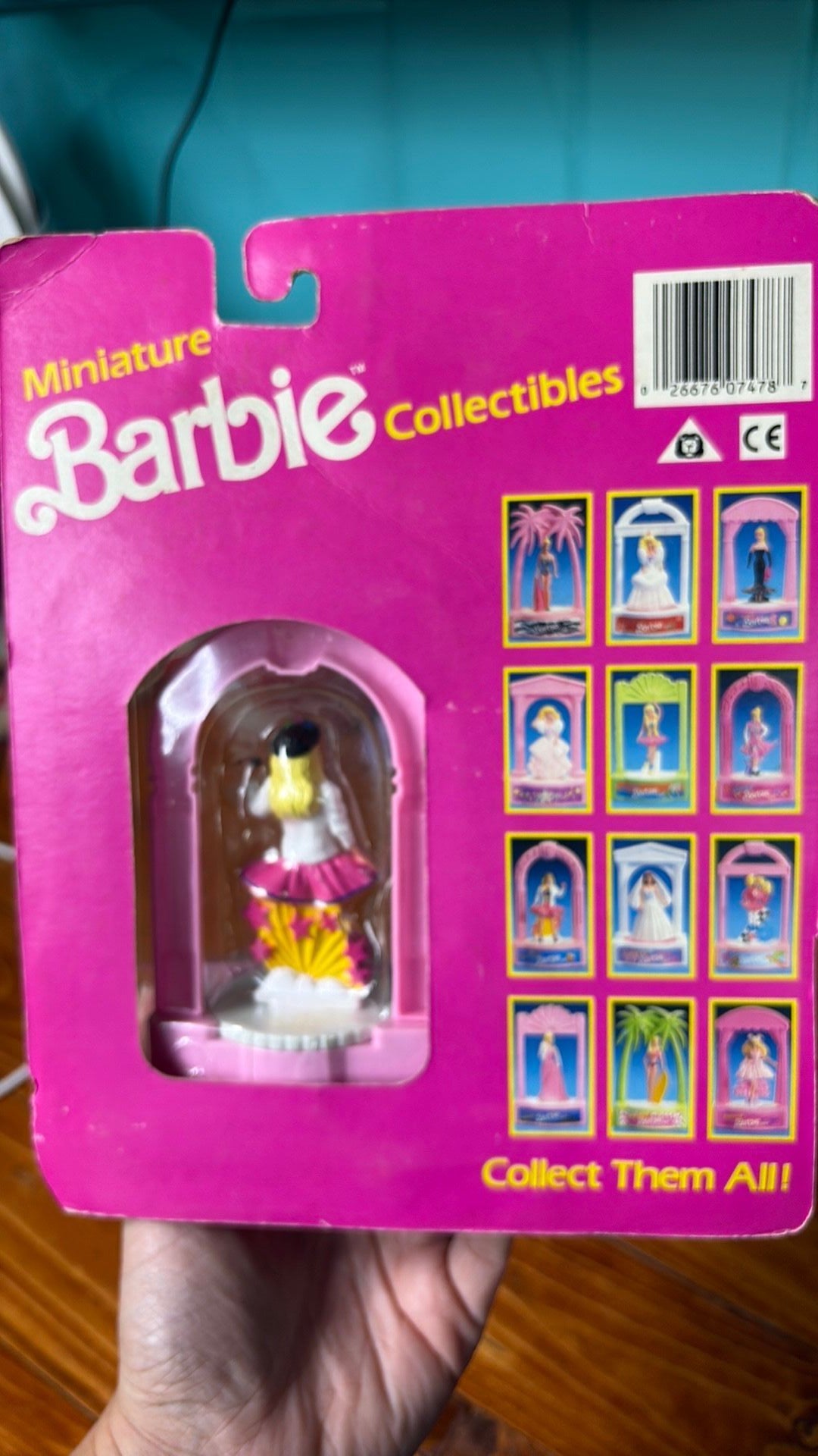 14B- Miniature Barbie Collectibles Dance Club Barbie 1989 Mini Figure Sealed 7478