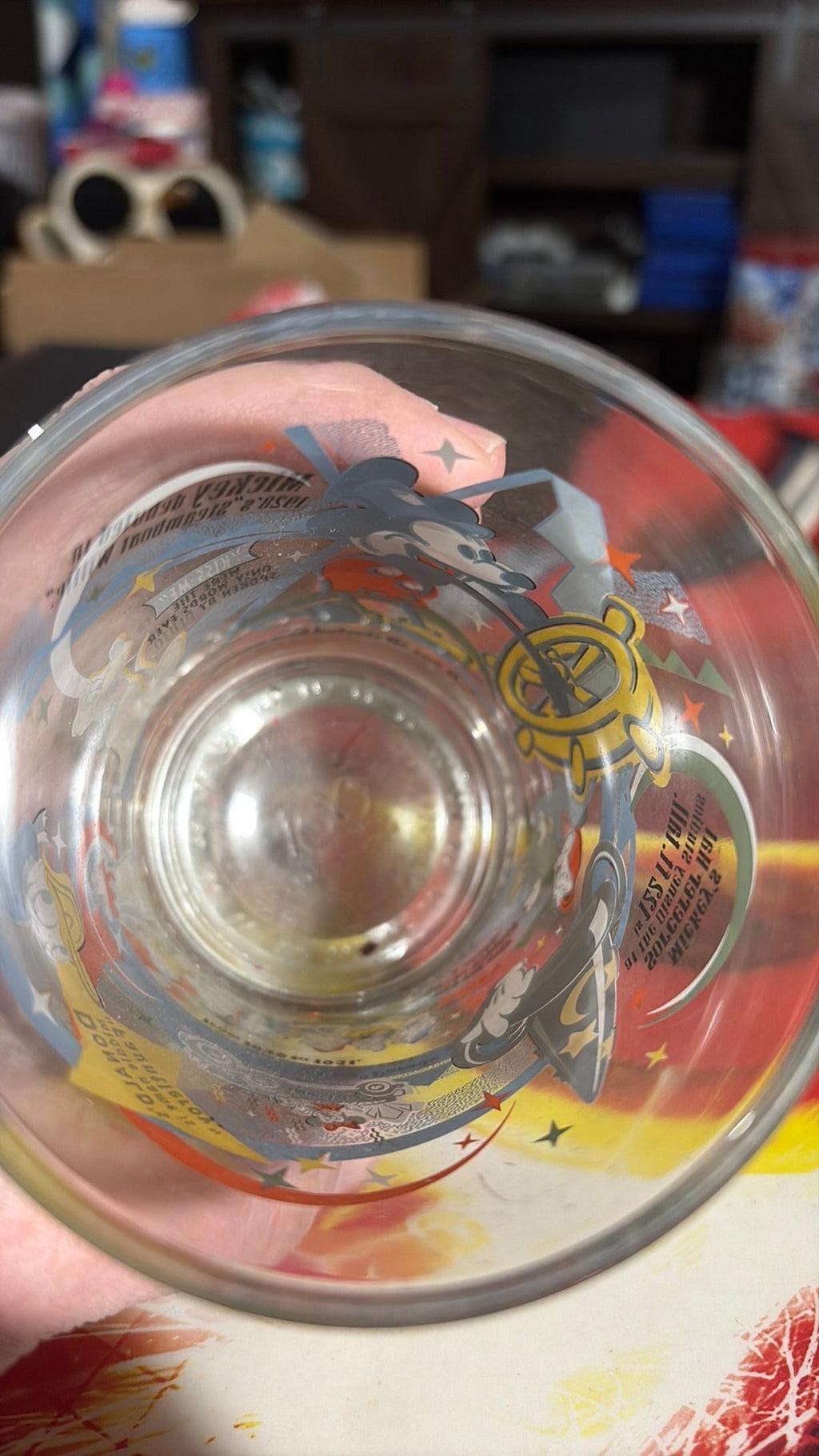 McDonald’s Walt Disney World 100 Years Of Magic Glass Cup Mickey Donald Snow Wht