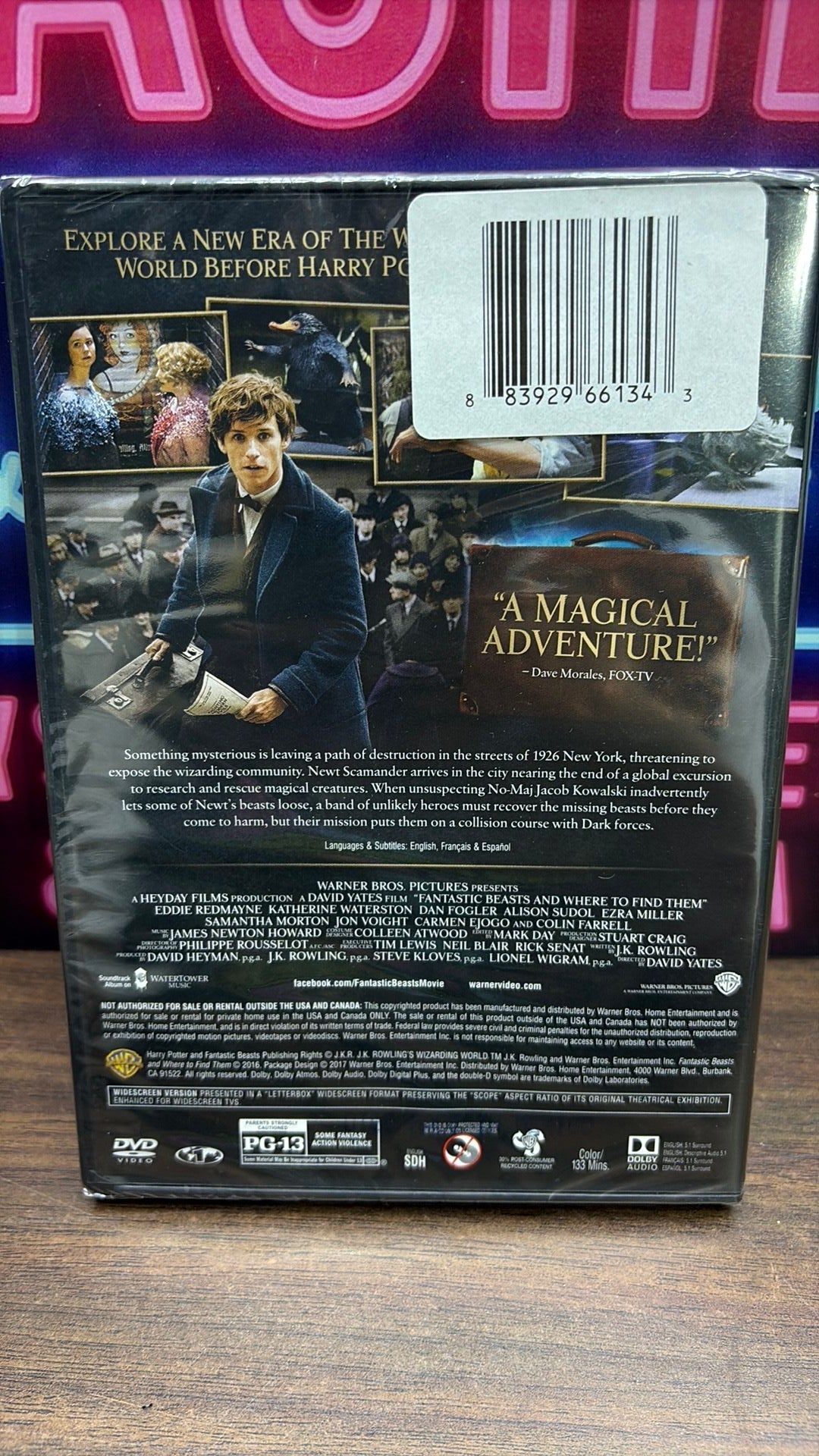Fantastic Beasts And Where To Find Them DVD Warner Bros New Sealed Promo Sticker