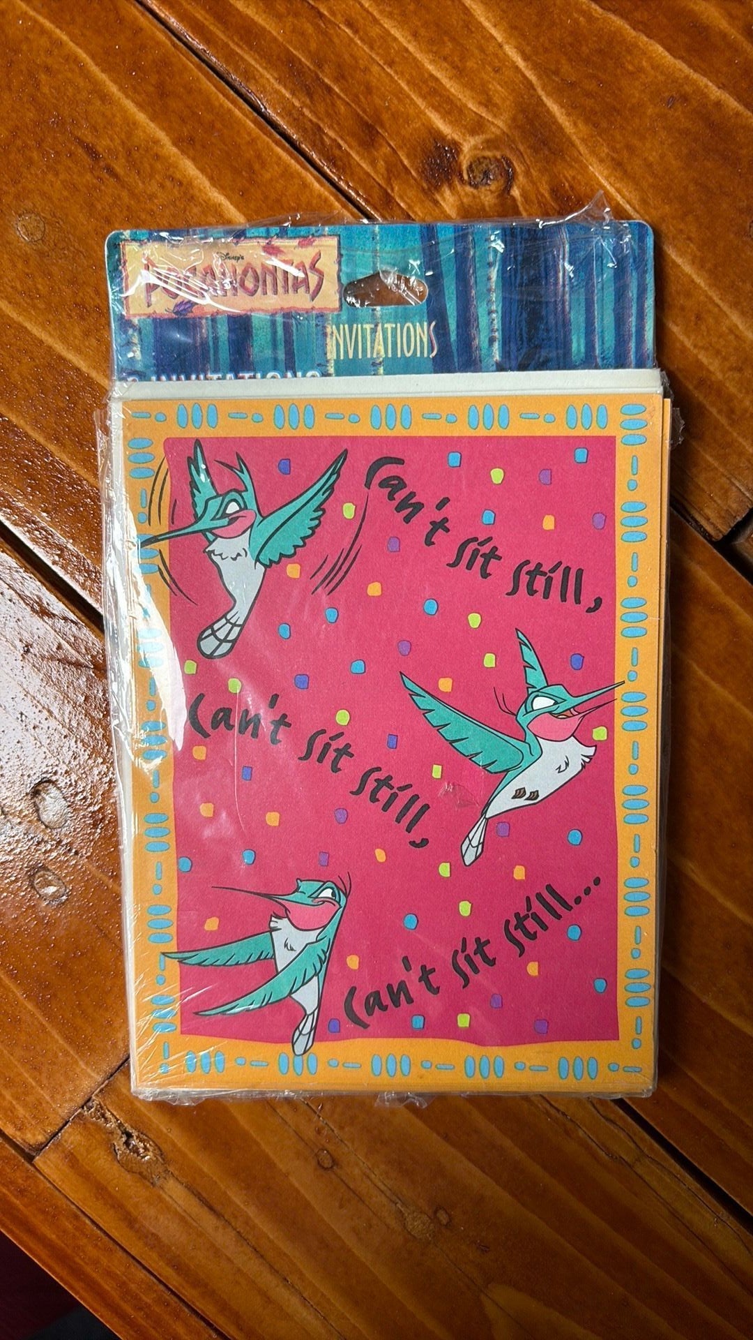 PR2- Disney Pocahontas Birthday Invitations Cards, Envelopes Hallmark NEW Invites - package damaged