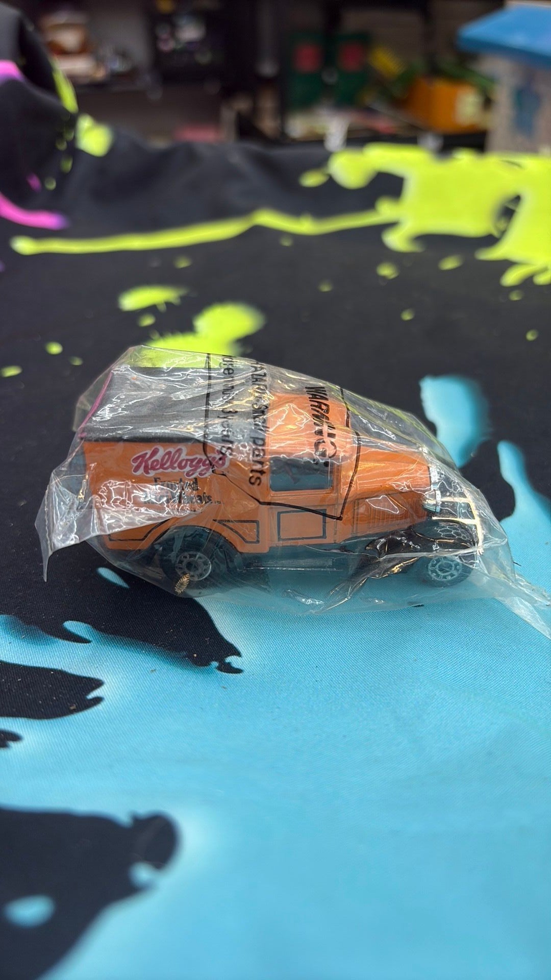 7B- 1979 Vintage Kellogg's Frosted Mini Wheats Model A Ford Matchbox Car Orange Vtg